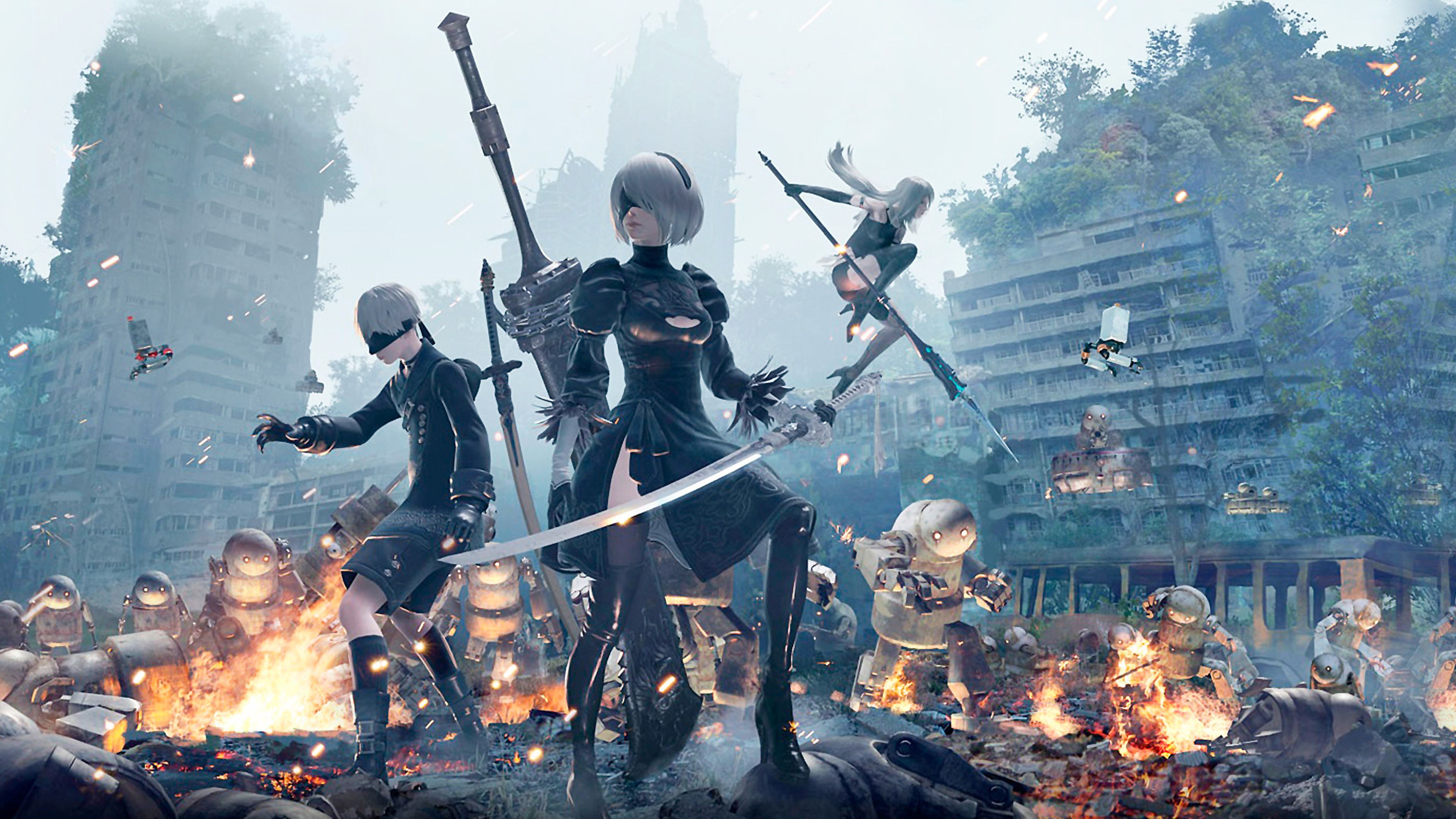 NieR Automata - Gameplay en mundo abierto