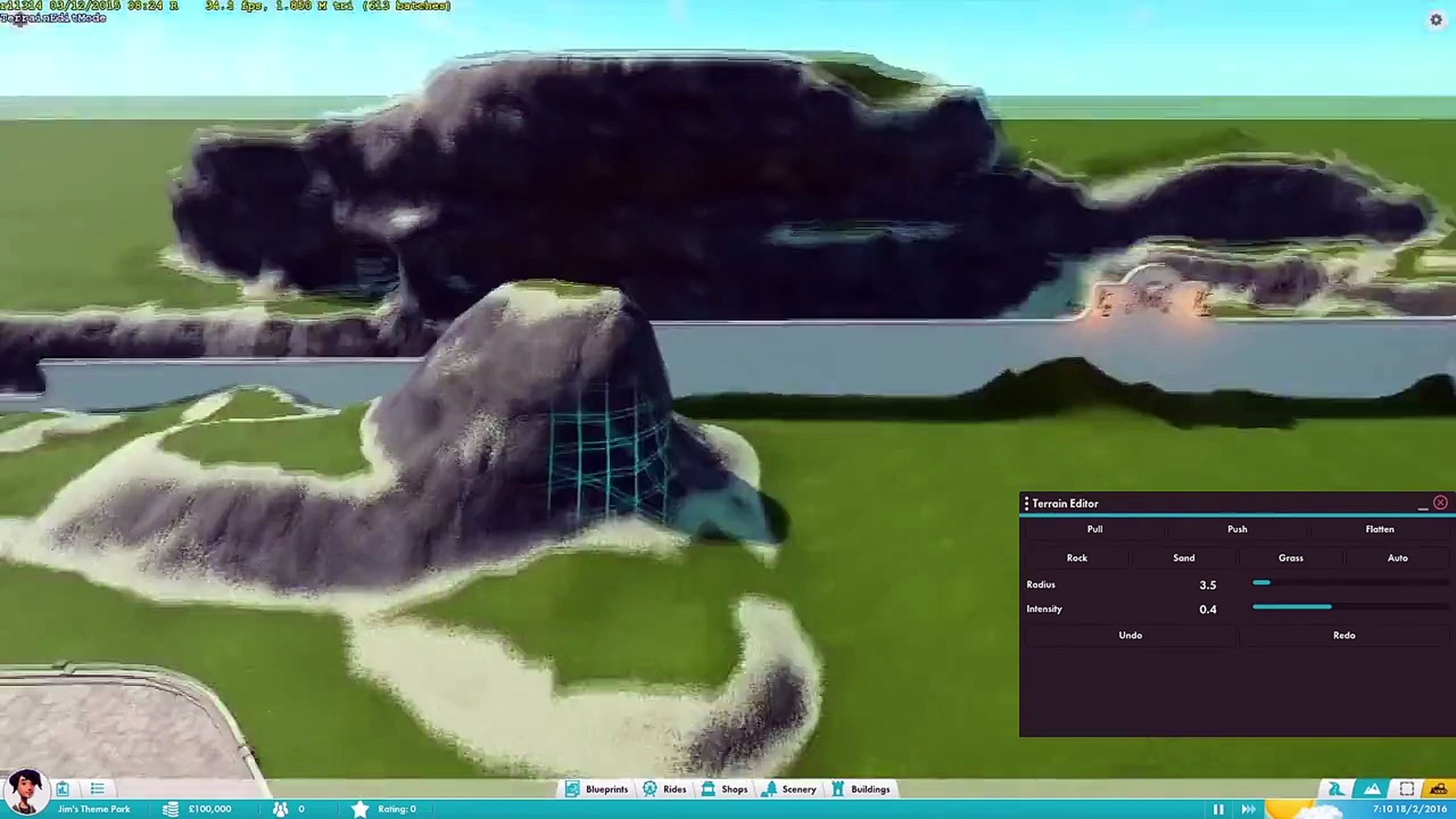 Planet Coaster (PC) - Terrain Editing Time Lapse