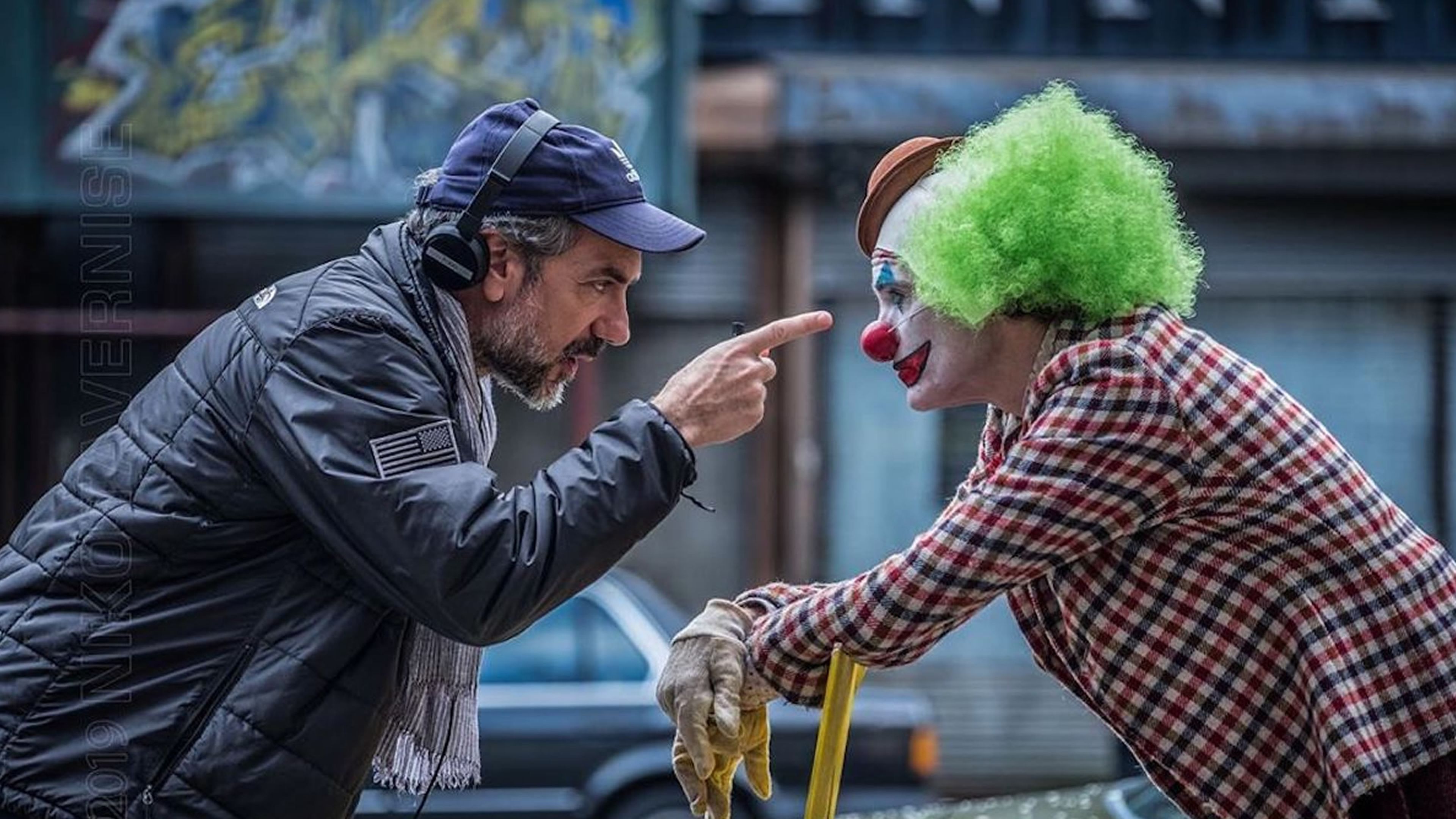 Todd Phillips y Joaquin Phoenix en el rodaje de Joker