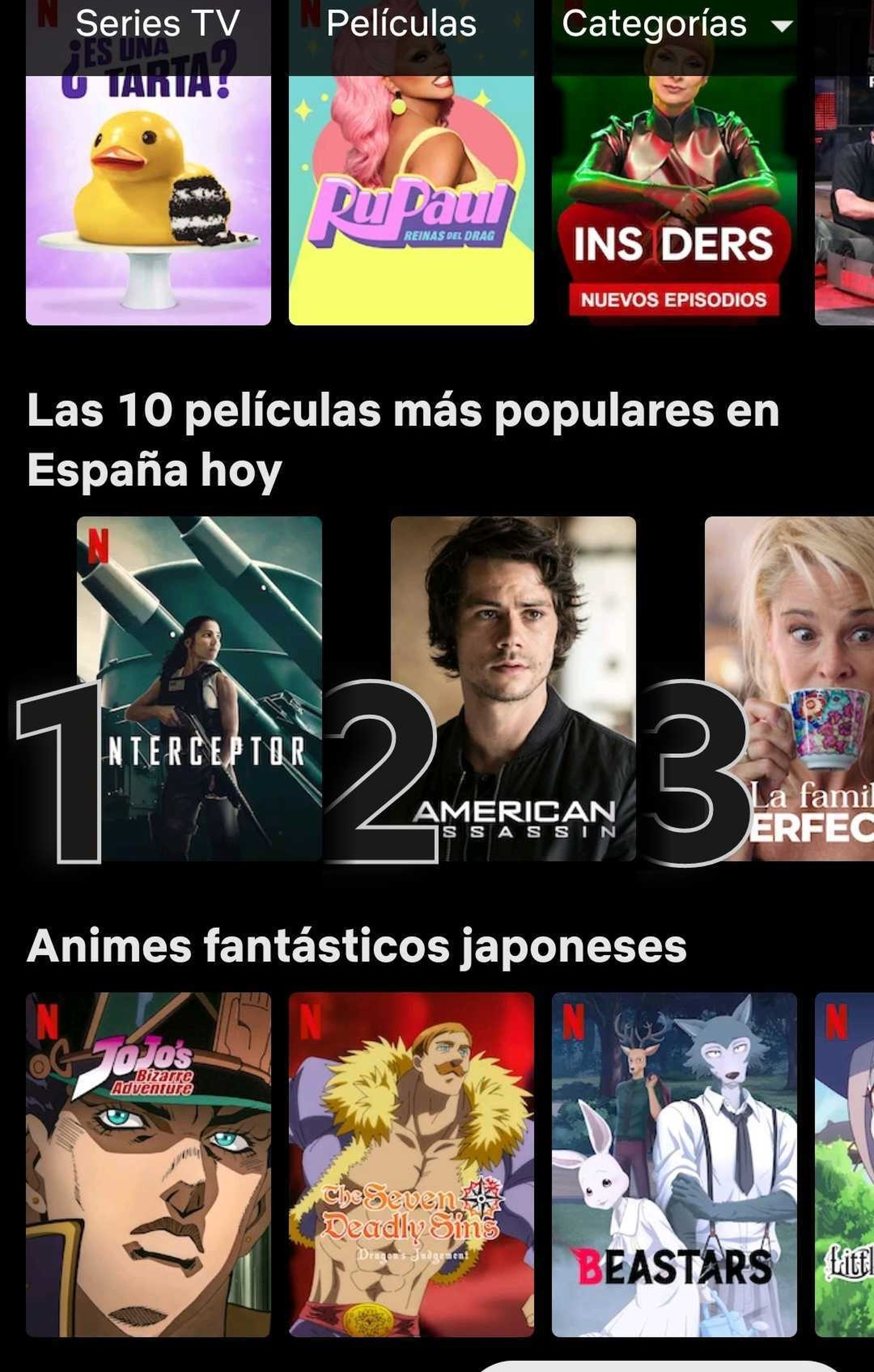 Top películas más vistas en Netflix España