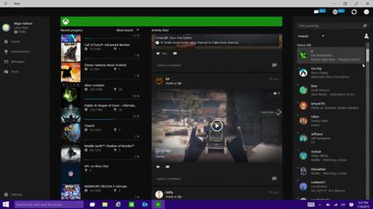 Así será la aplicación de Xbox One en Windows 10 | Hobby Consolas