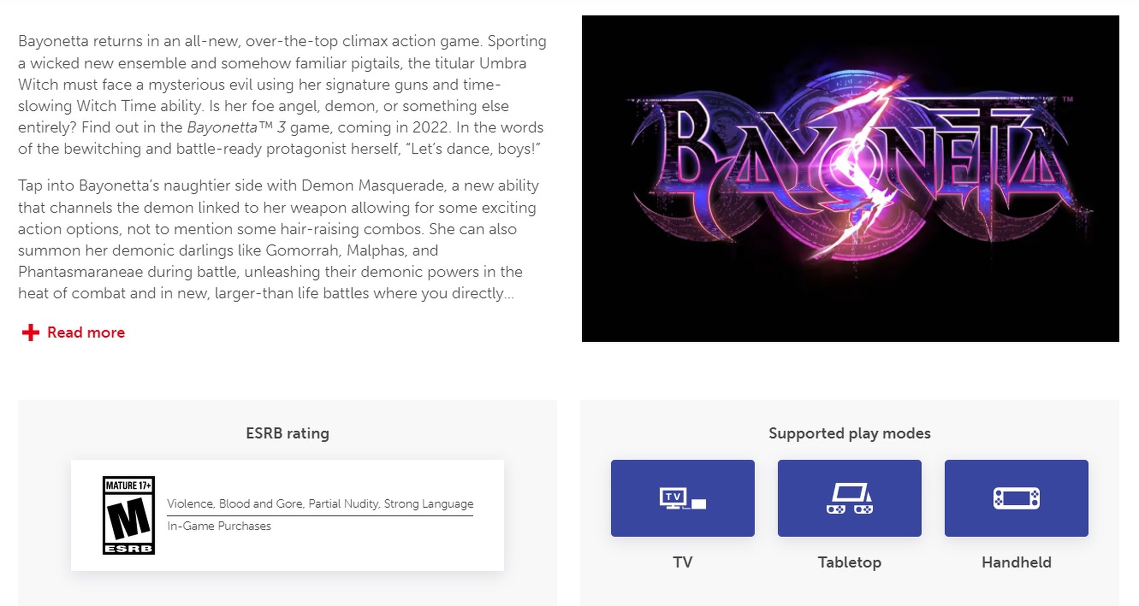 Bayonetta 3 pode ganhar uma DLC, sugere classificação do ESRB