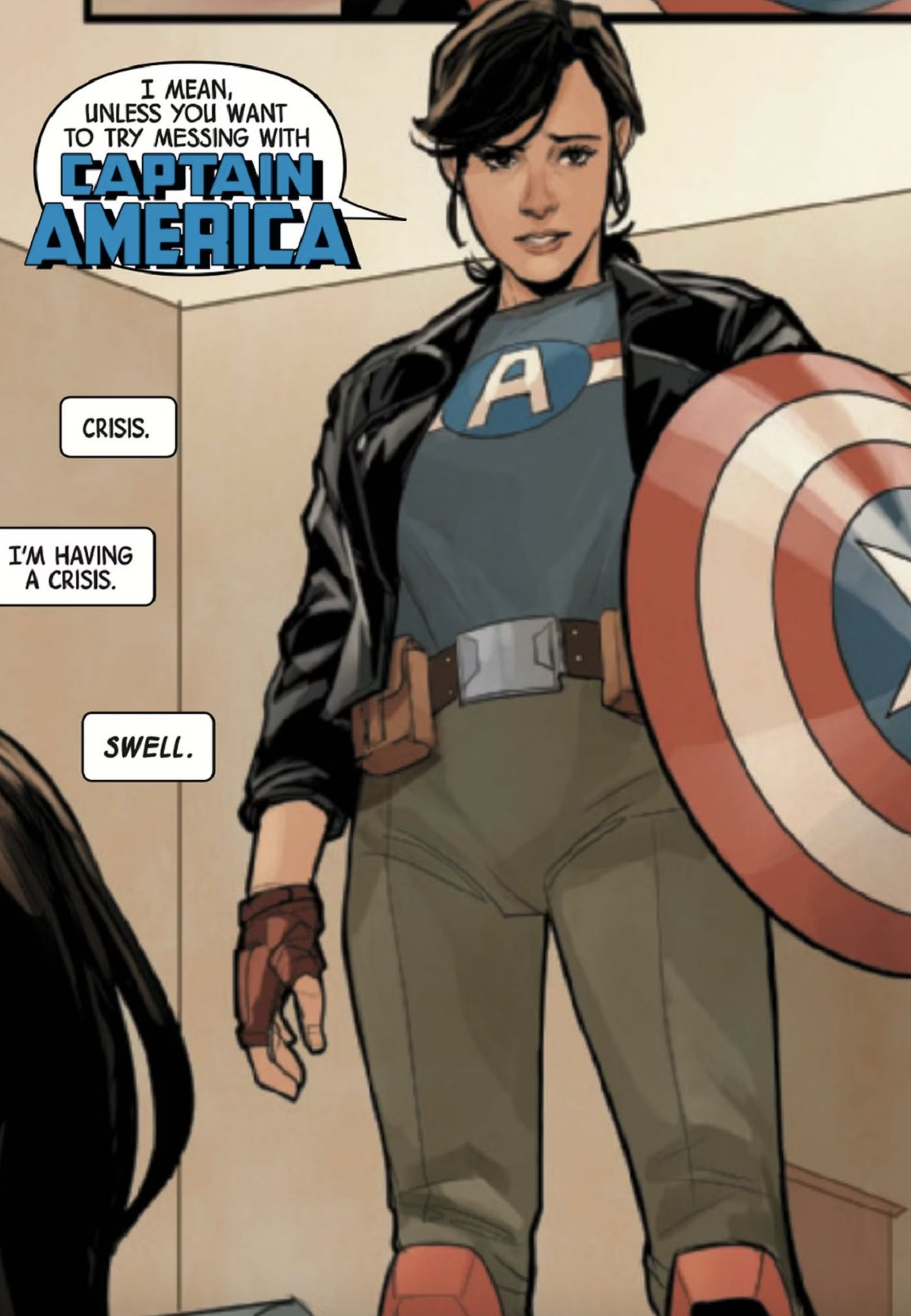 Jessica Jones como Capitán América (Marvel Comics)