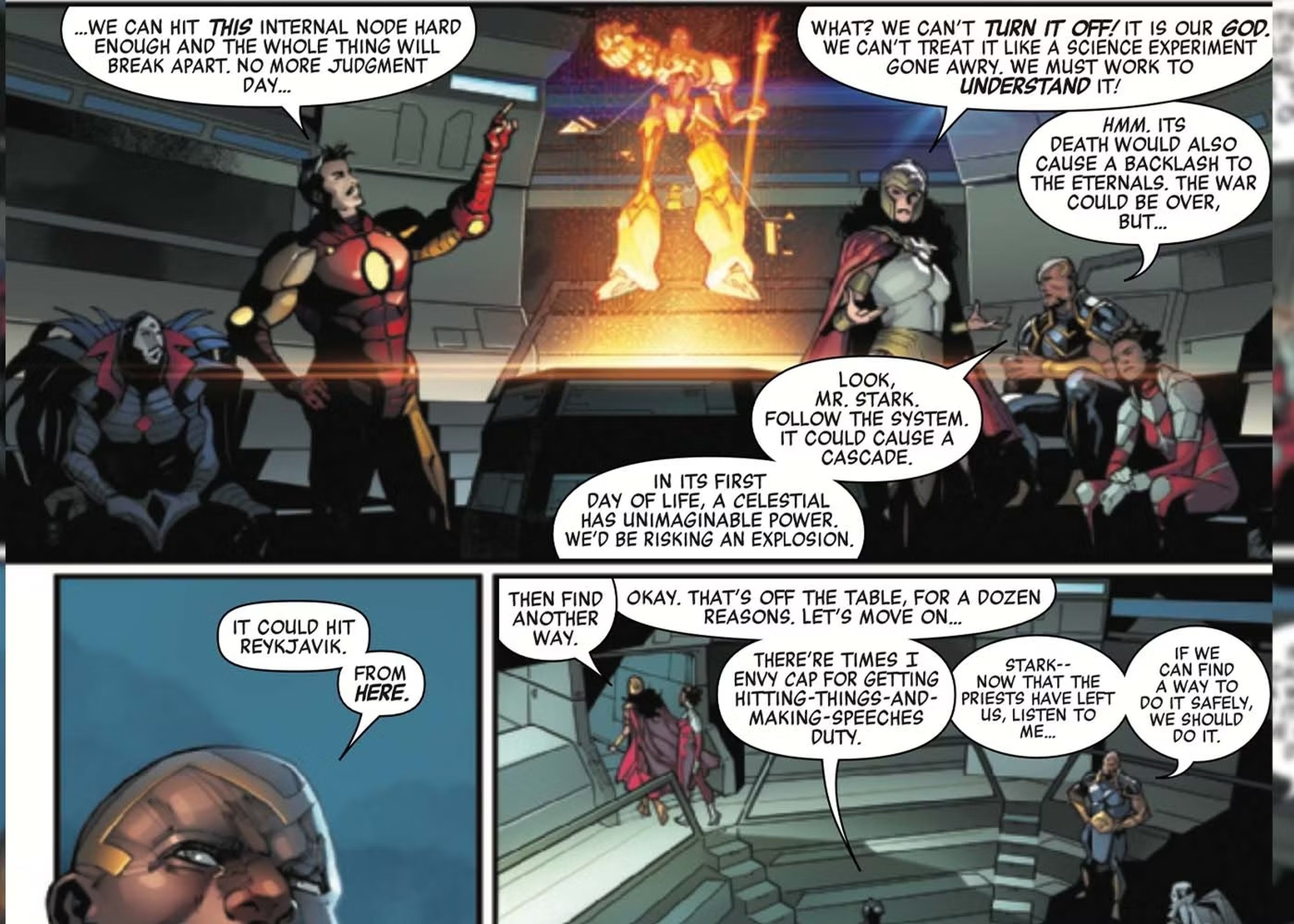 Los celos de Iron Man a Capitán América - Marvel Comics