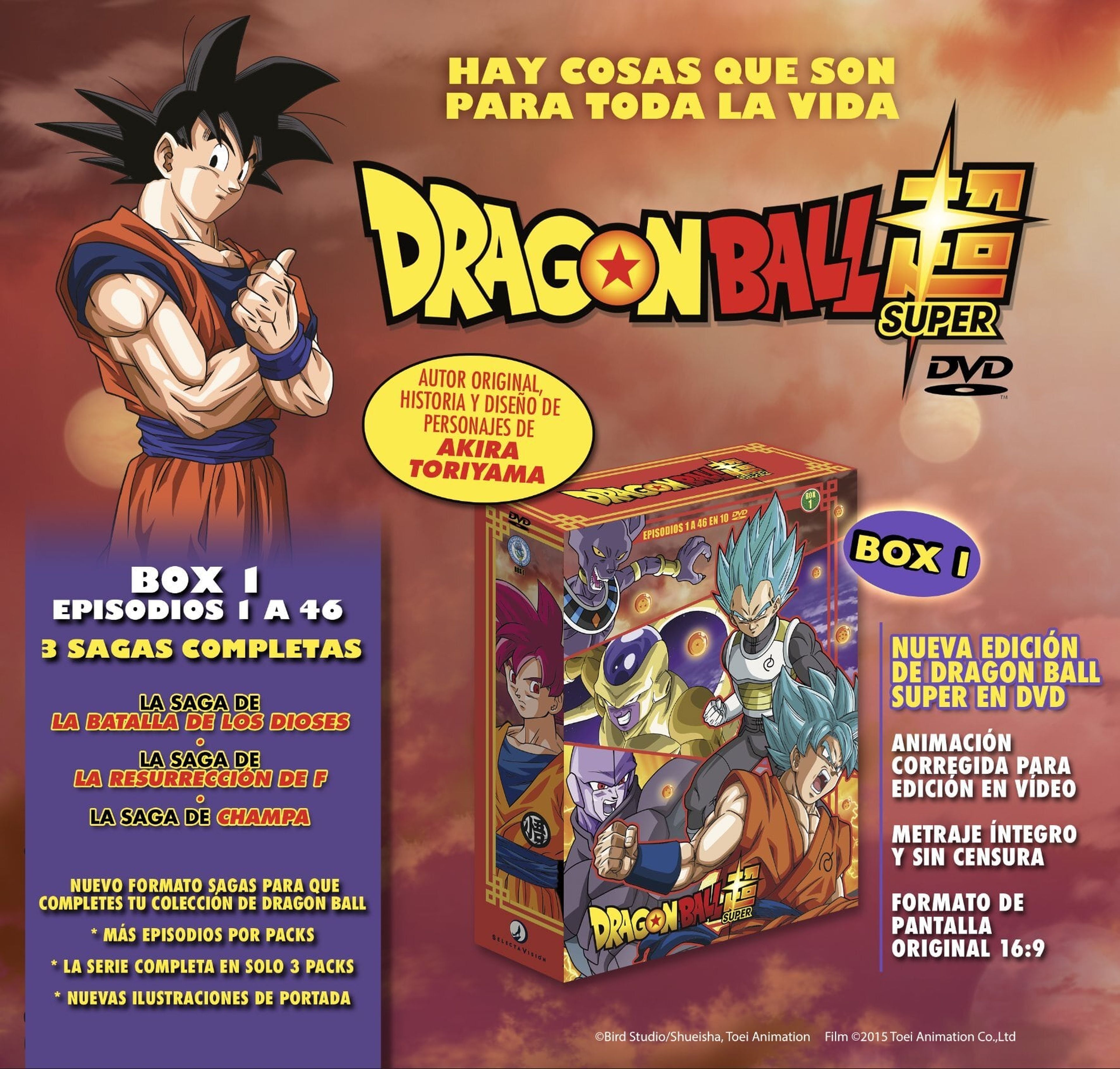 Dragon Ball Super - Anunciada una nueva edición en DVD de la serie. ¡La serie completa en tres cómodos estuches exclusivos en España!