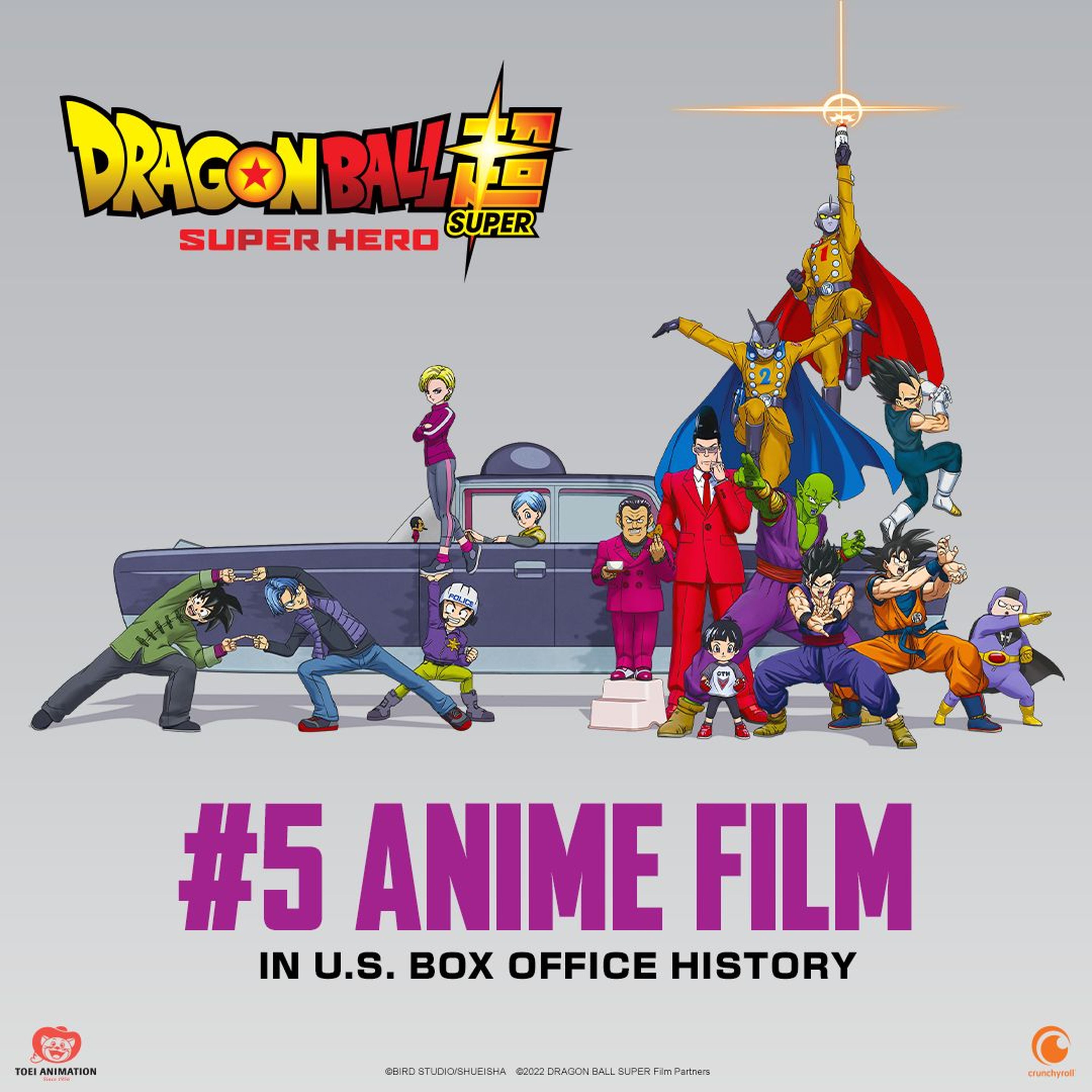 Dragon Ball Super: Super Hero - La nueva cinta de Akira Toriyama arrasa y se convierte en la quinta película anime más taquillera de Estados Unidos