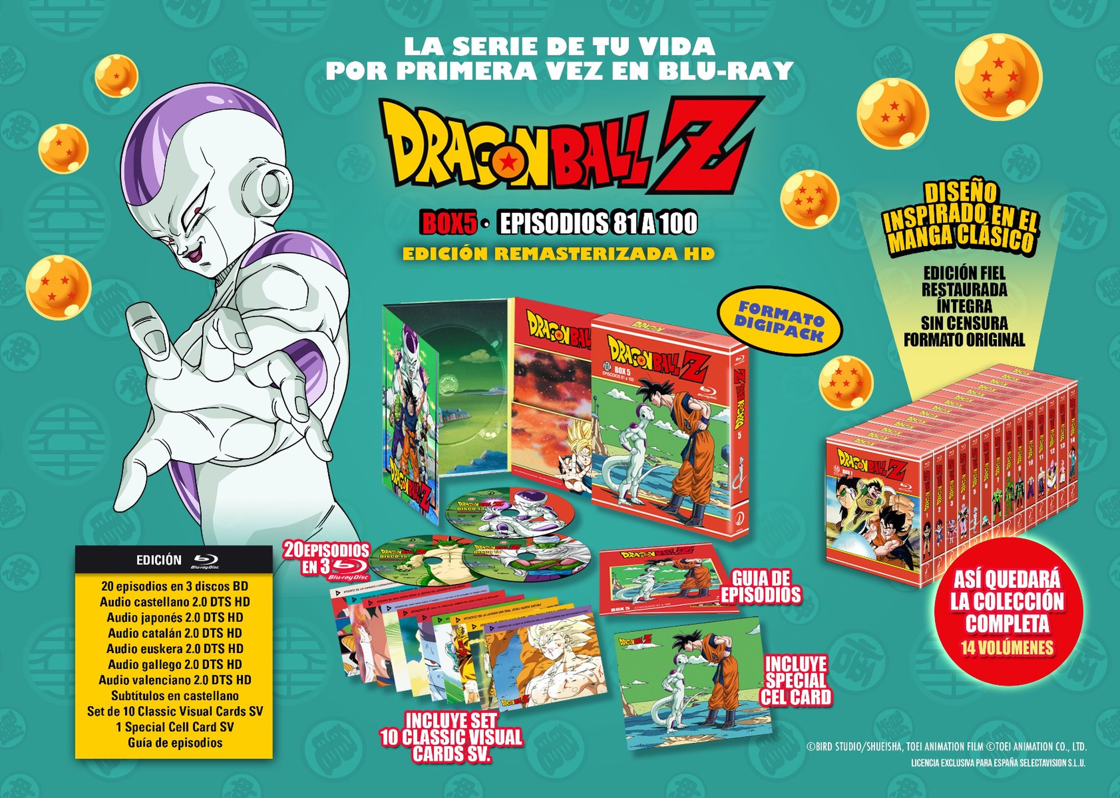 Dragon Ball Z - Portada y fecha de lanzamiento del Box 5 de la serie en Blu-ray