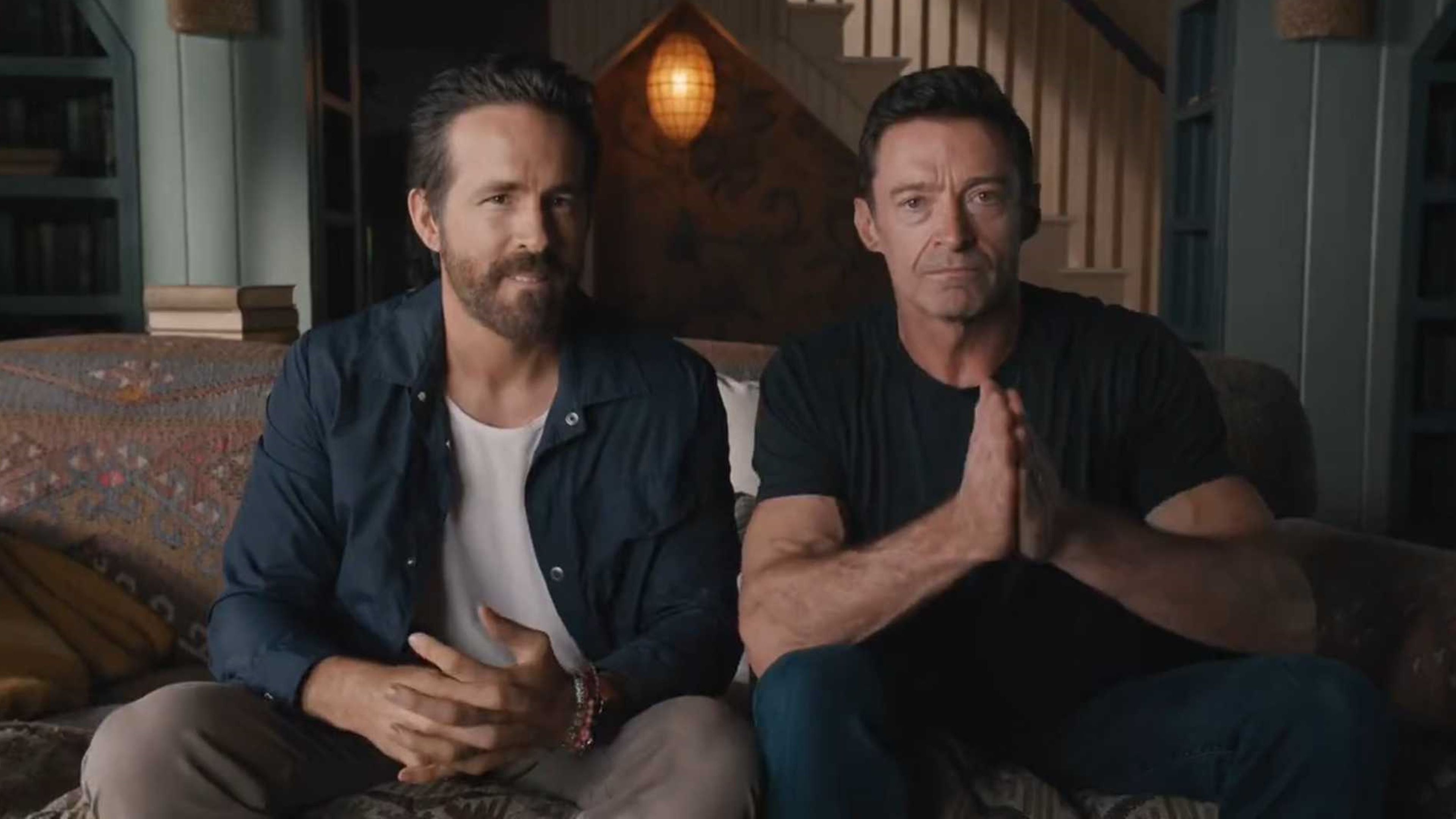 Ryan Reynolds y Hugh Jackman anunciando Deadpool 3