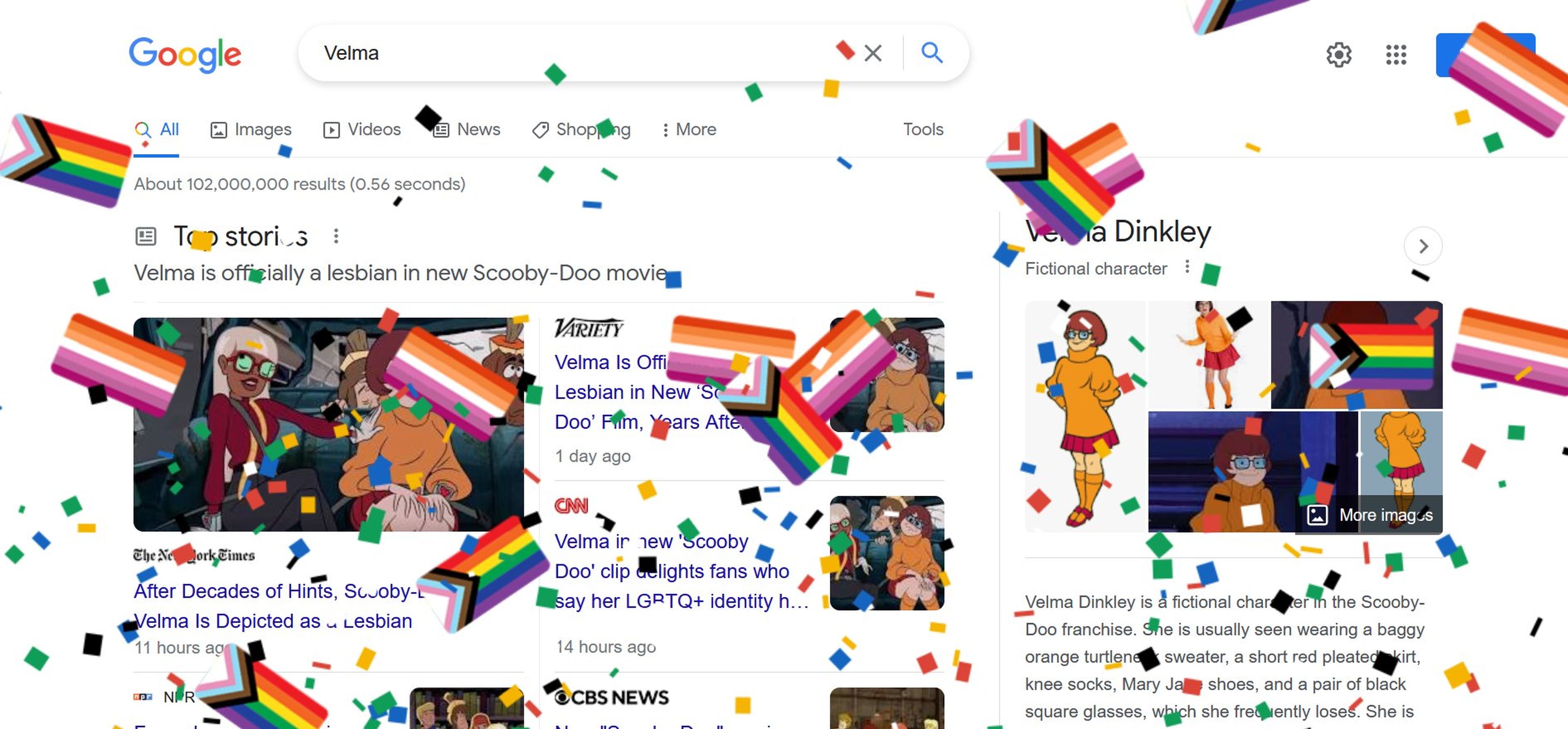 Google celebra la salida del armario de Velma de Scooby-Doo como lesbiana con un bonito Huevo de Pascua