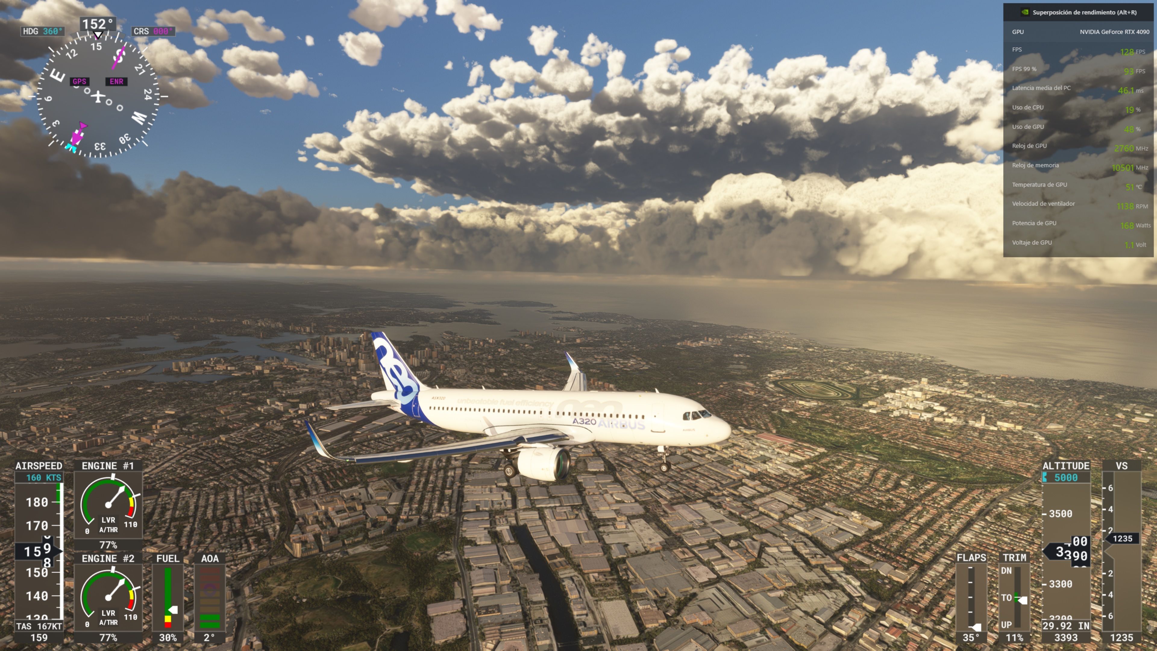 Microsoft Flight Simulator RTX 4090 4K Ultra DLSS 3 On