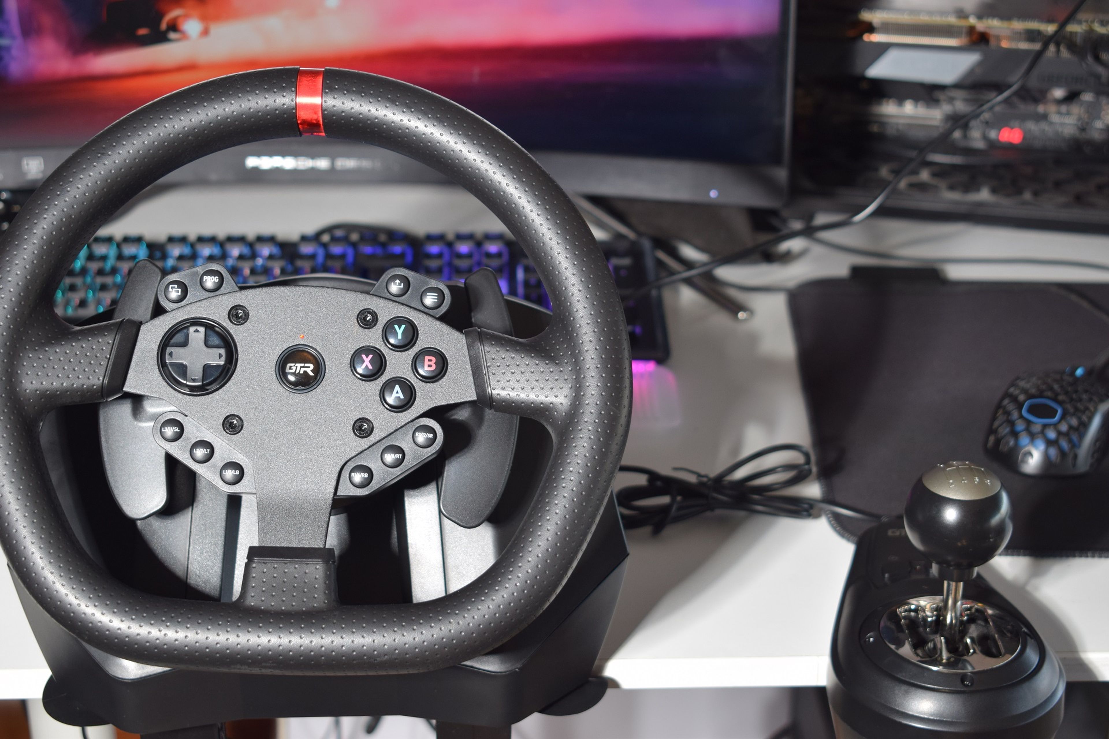 Soporte volante Indeca Powerdrive GTR Elite Gamer PS4-PS3-XONE-NSW-PC