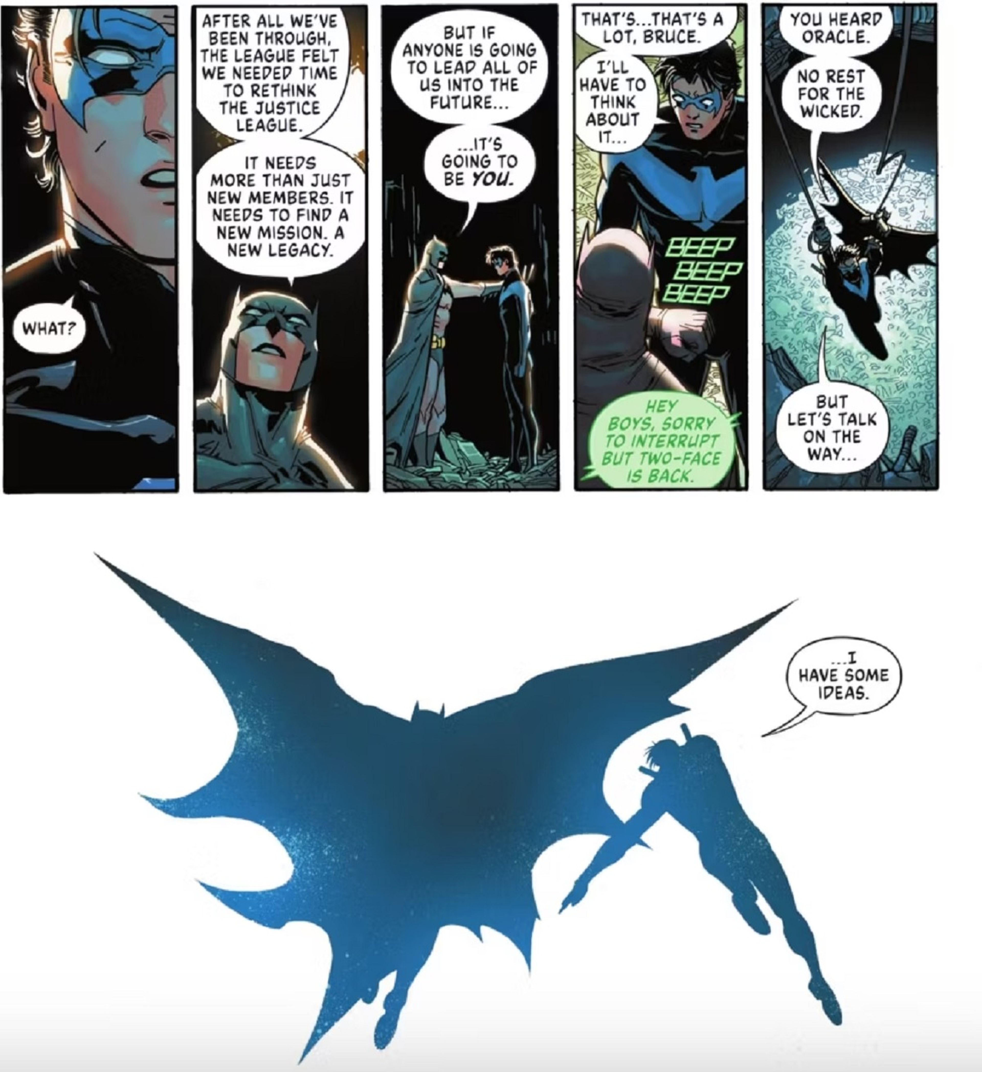 Batman y Nightwing en Crisis Oscura