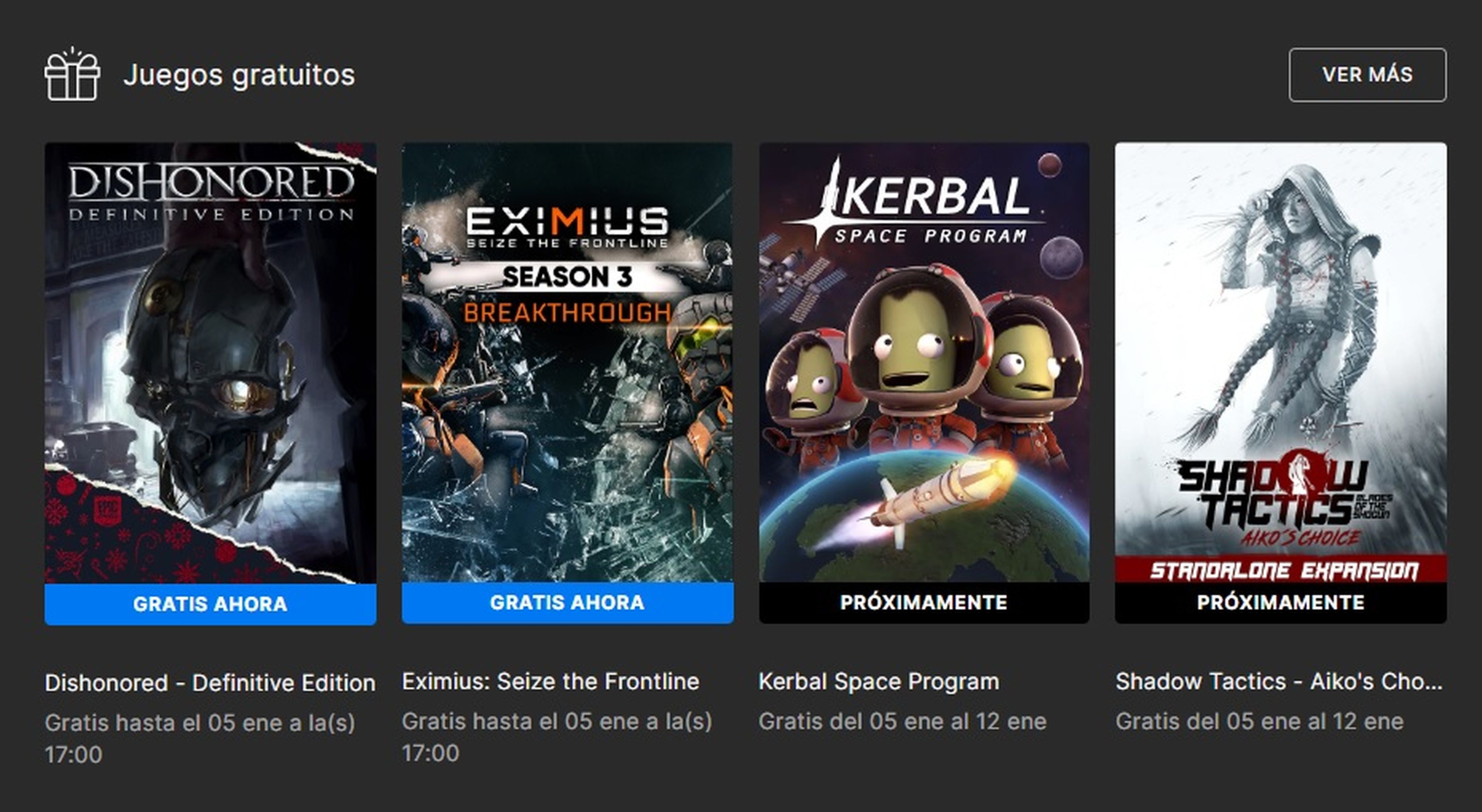 Juegos gratis Epic Games Store