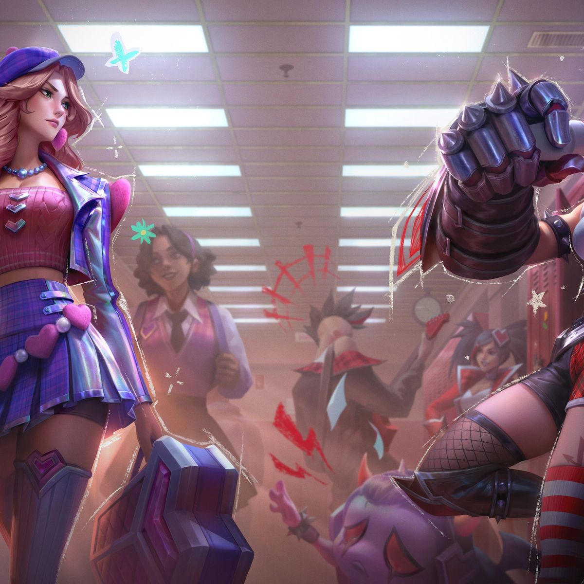 LoL revela skins de Dia dos Namorados para Caitlyn, Vi e Amumu