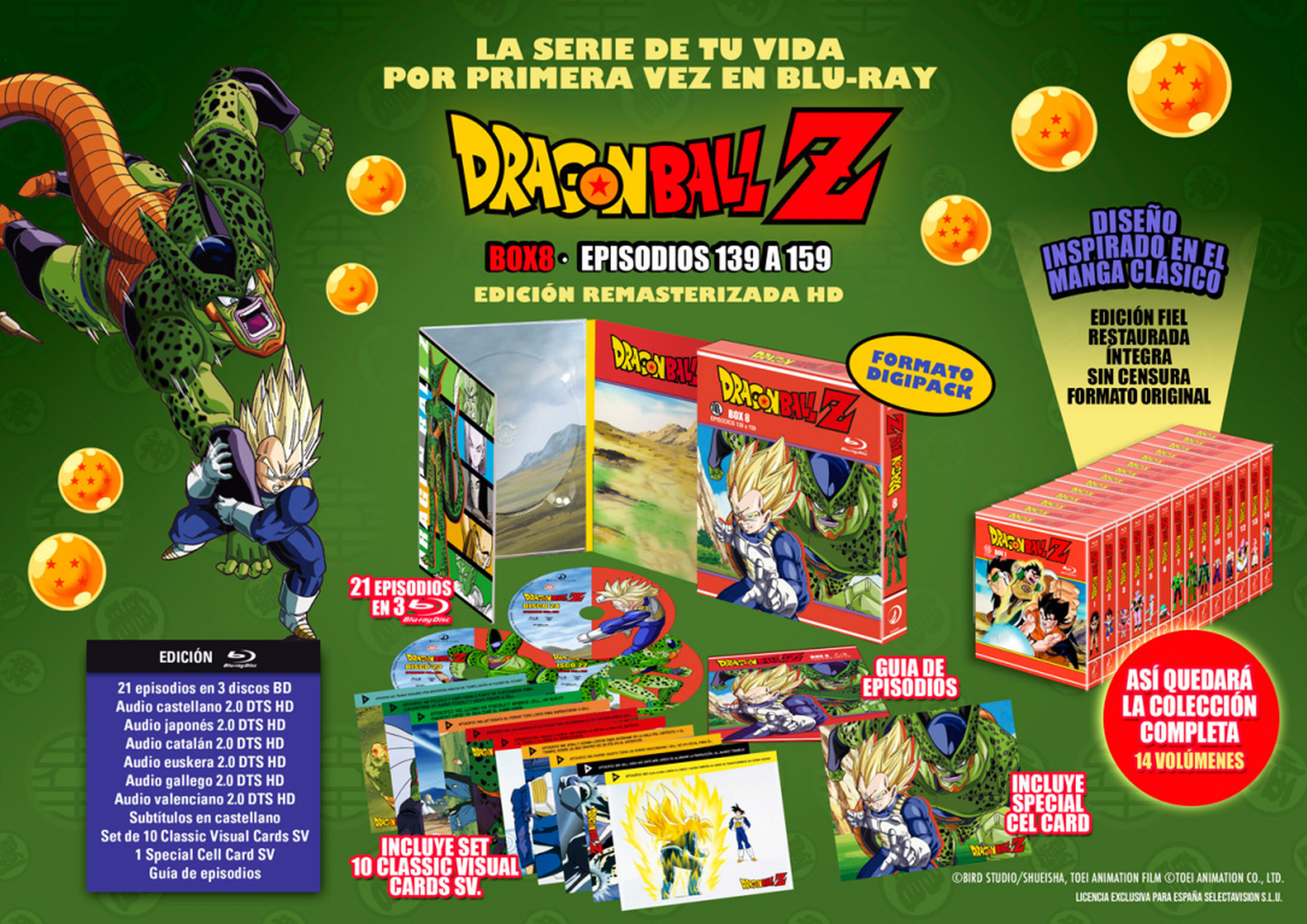Dragon Ball Z - Portada y fecha de lanzamiento del Box 8 de la serie en Blu-ray. ¡Súper Vegeta en HD!