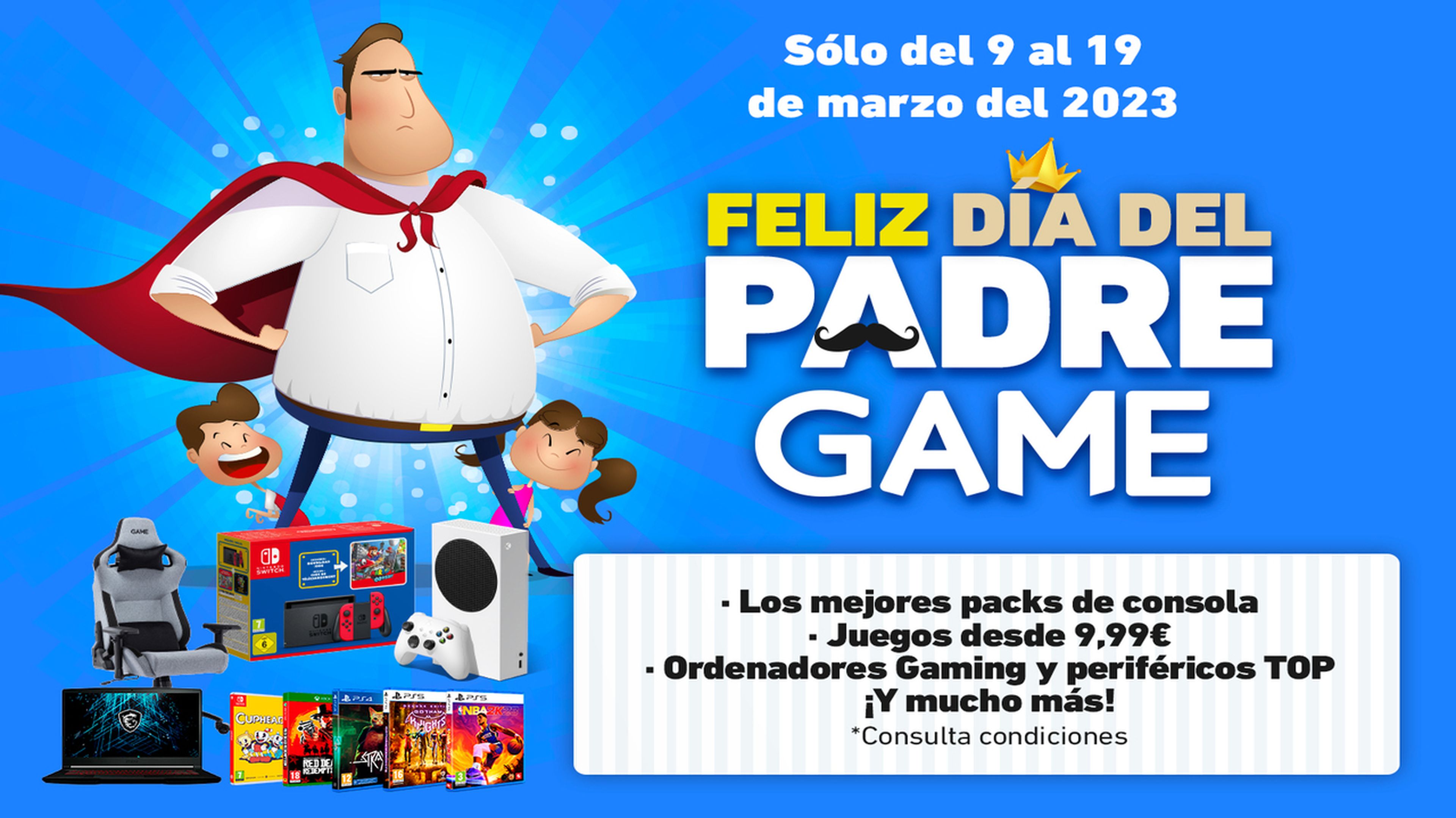 Ofertas del Día del Padre en GAME: packs de consolas, PC Gaming,  videojuegos y más