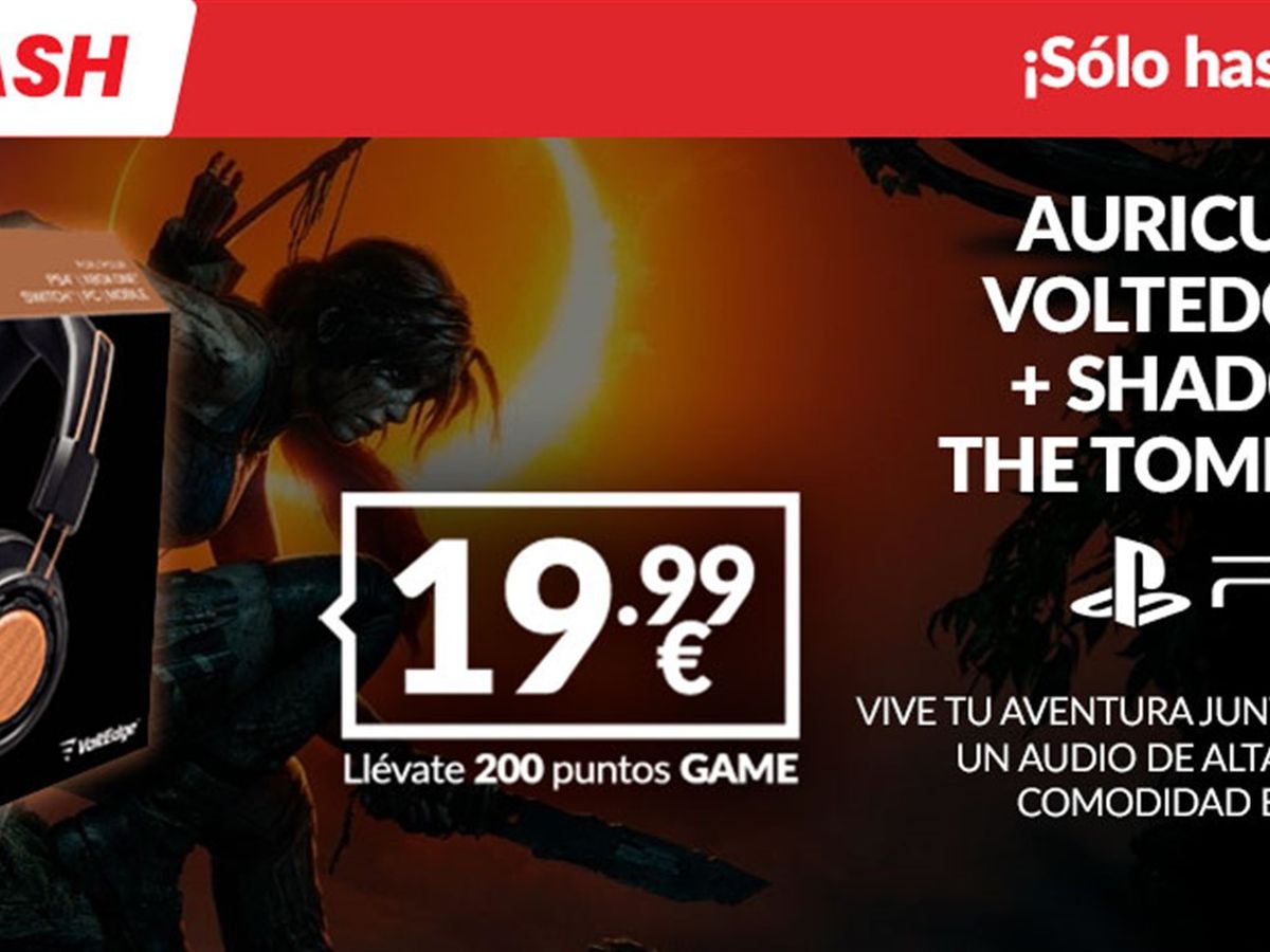 Oferta flash de GAME en el pack auriculares Voltedge TX40 + Shadow of the  Tomb Raider