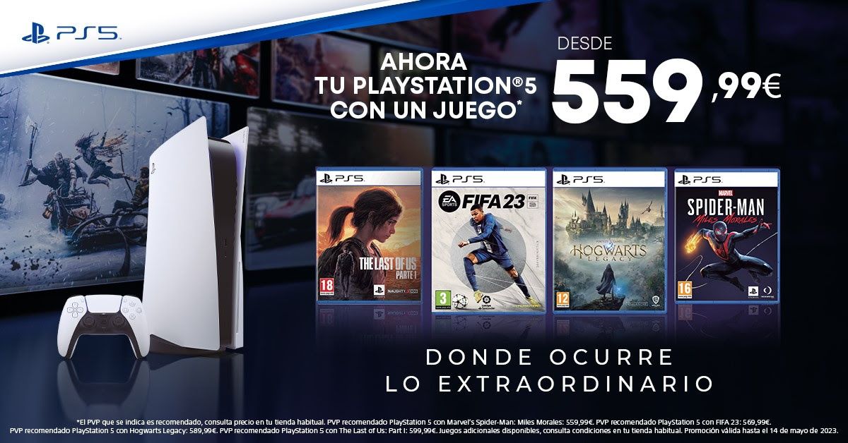 Playstation 5 lector + Gran Turismo 7 o Horizon Forbidden West