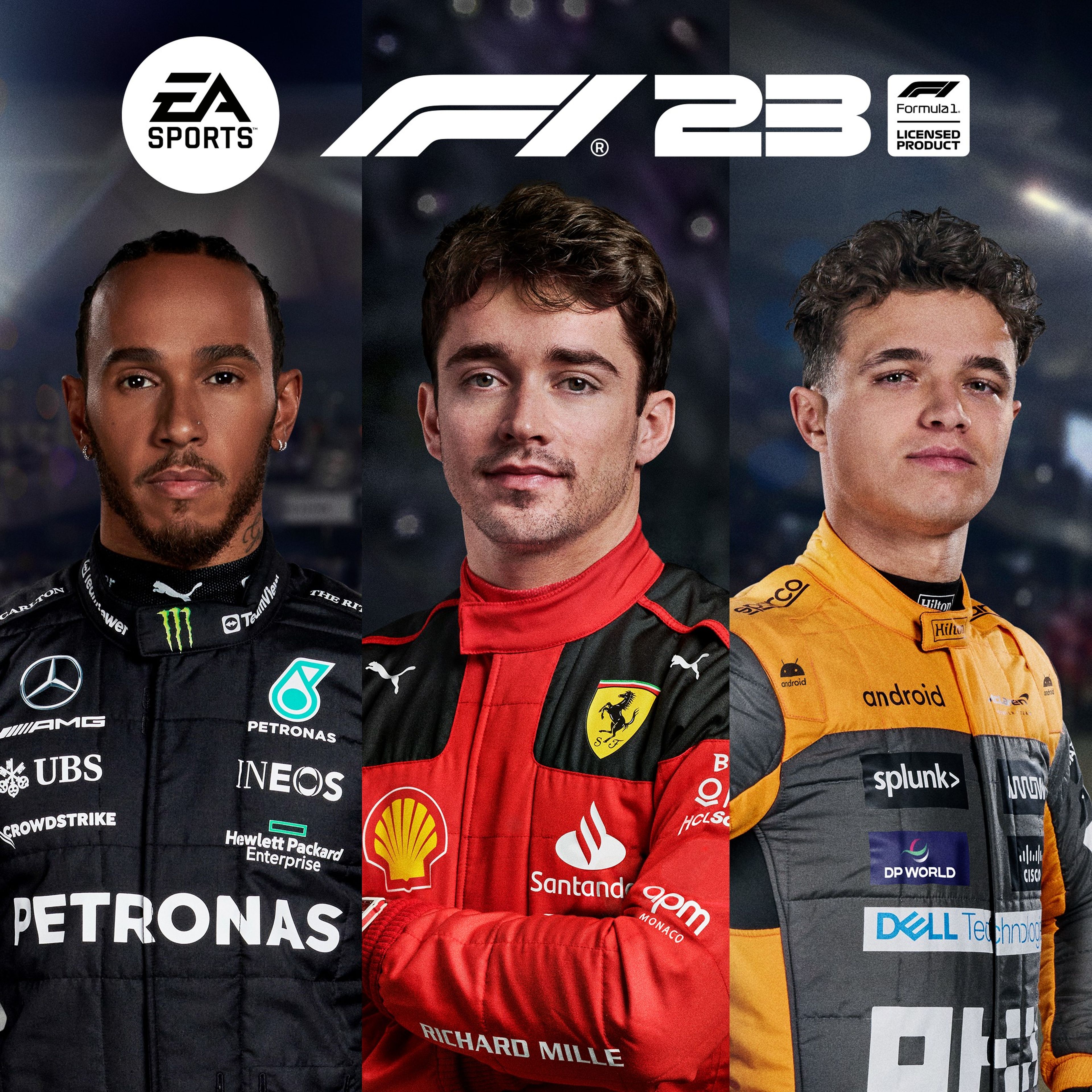 F1 23 Standard Edition - Charles Leclerc, Lewis Hamilton y Lando Norris