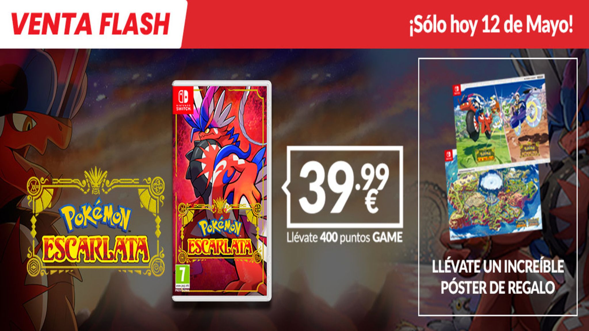 oferta-flash-de-game-hazte-con-pok-mon-escarlata-por-39-99-euros