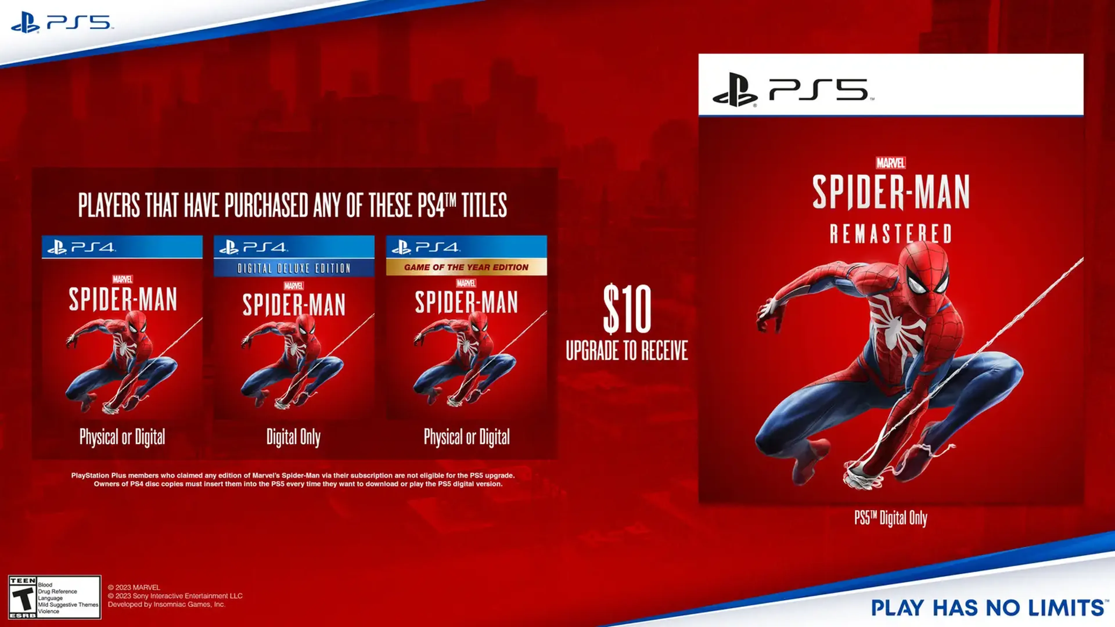 Marvel's Spider-Man Remastered por fin tendrá edición independiente en PS5