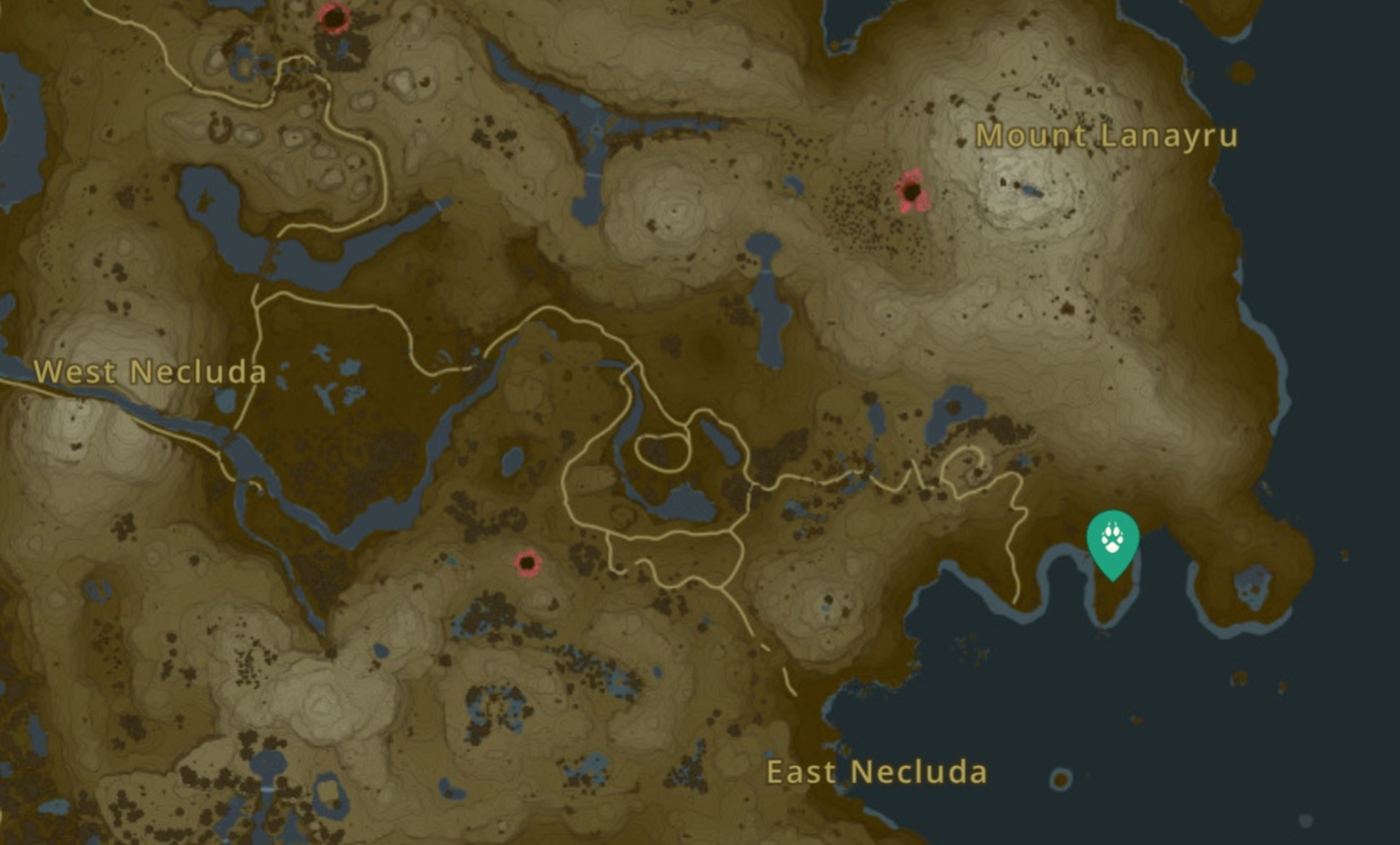 Zelda mapa