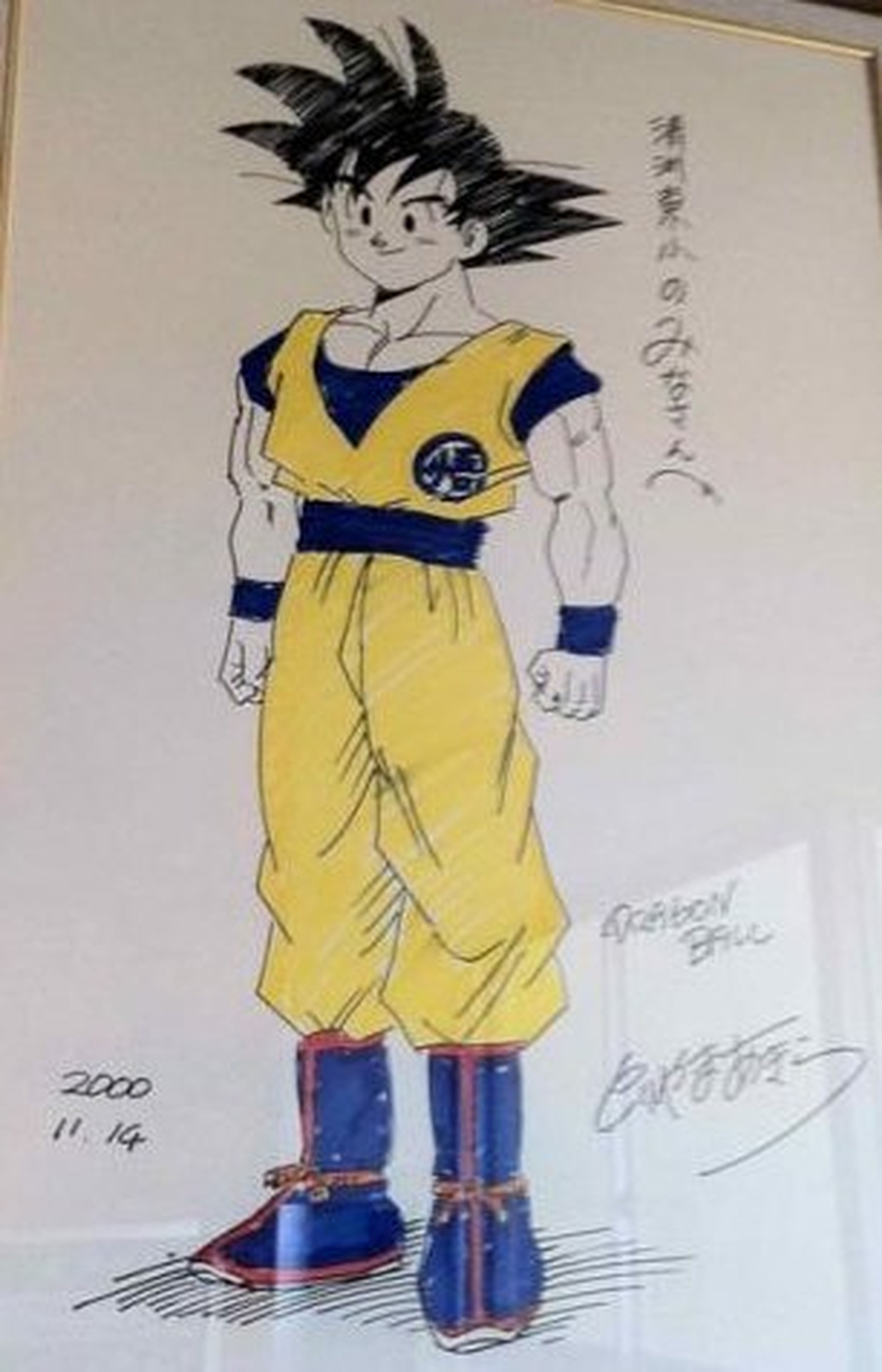 Dragon Ball - Sale a la luz un dibujo rarísimo de Goku dibujado por Akira Toriyama en el año 2000