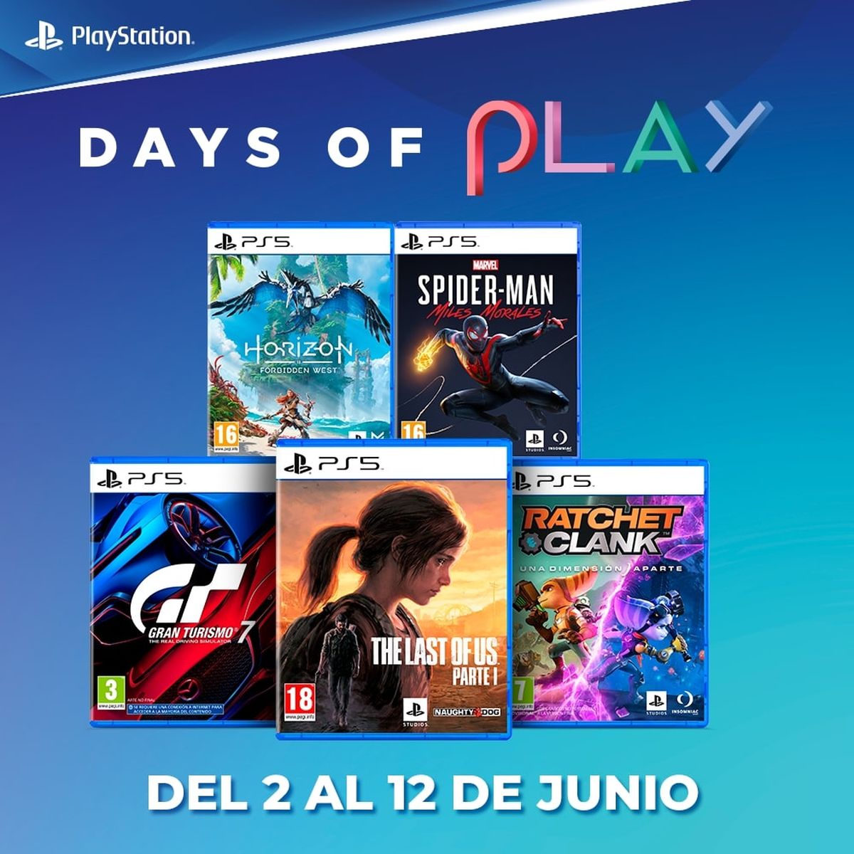 Ofertas Days of Play 2023 en GAME juegos de PS5 y PS4, packs de