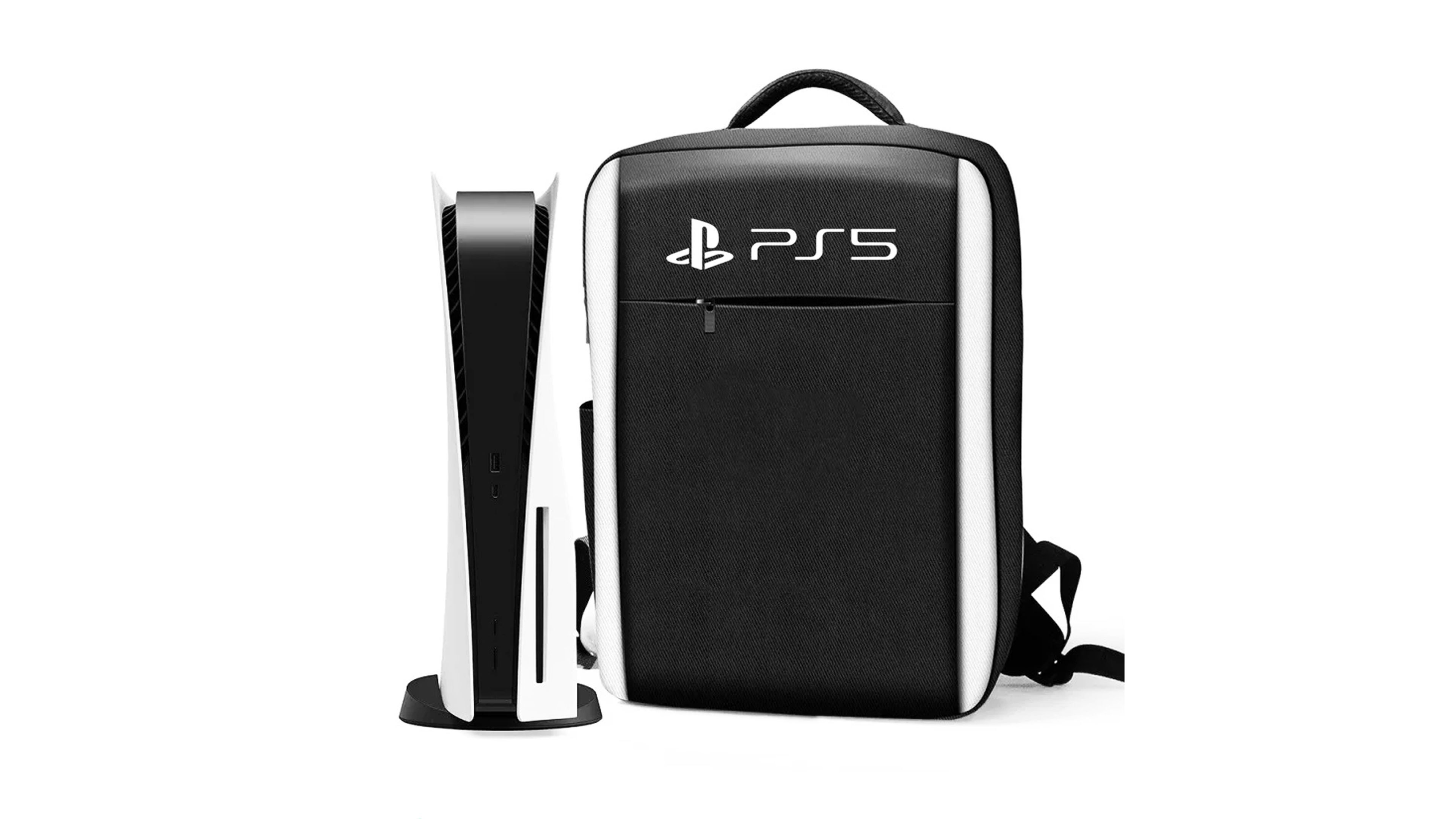 Fiaoen Mochila de viaje con estuche PS5, bolsa de almacenamiento para host  ps5, accesorios con asa para juegos Ps5, estuche de transporte, bandolera  para PlayStation 5 portable
