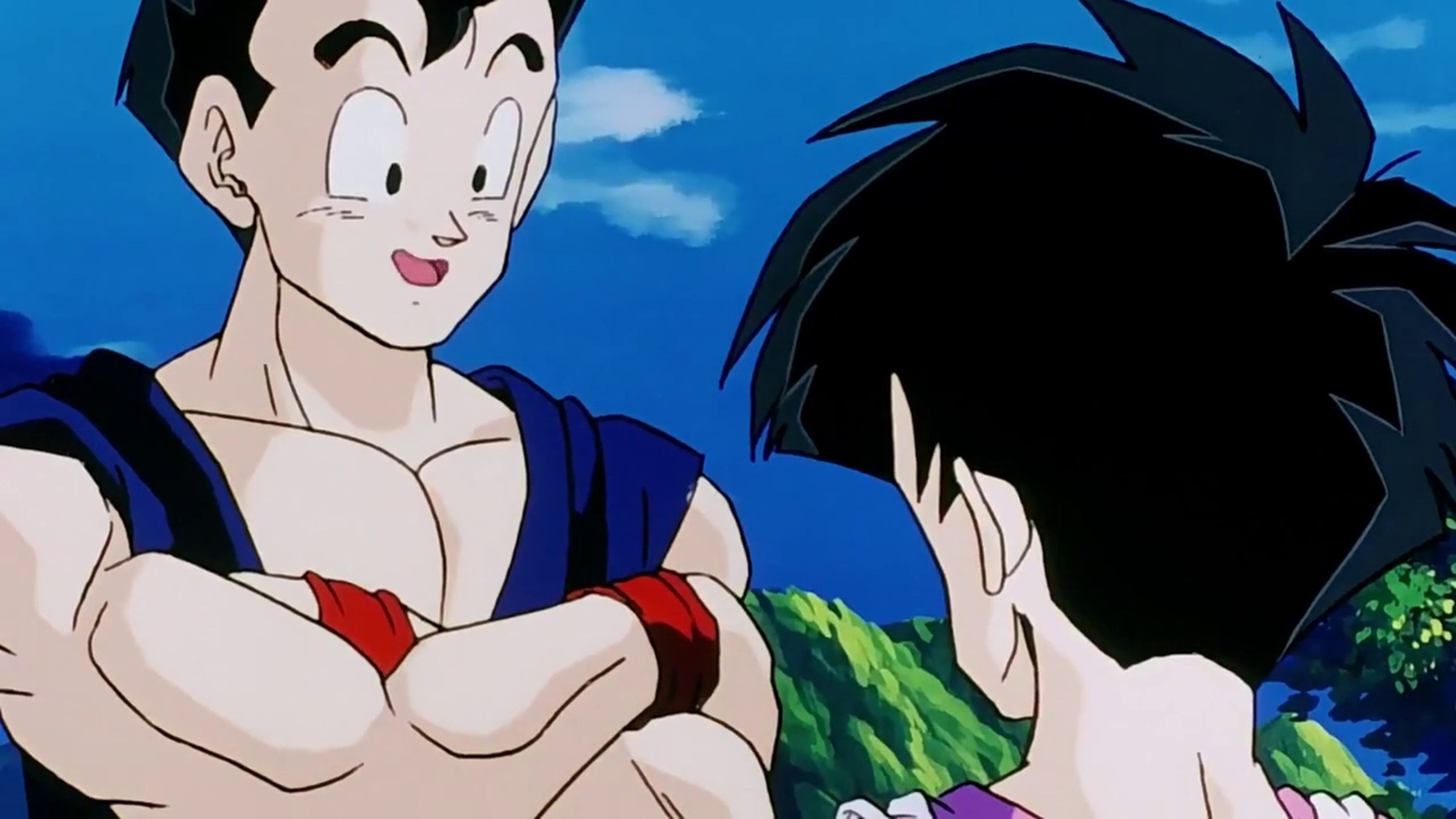 O dia em que Goku volta a Terra e conhece seu filho Goten 😄#goku