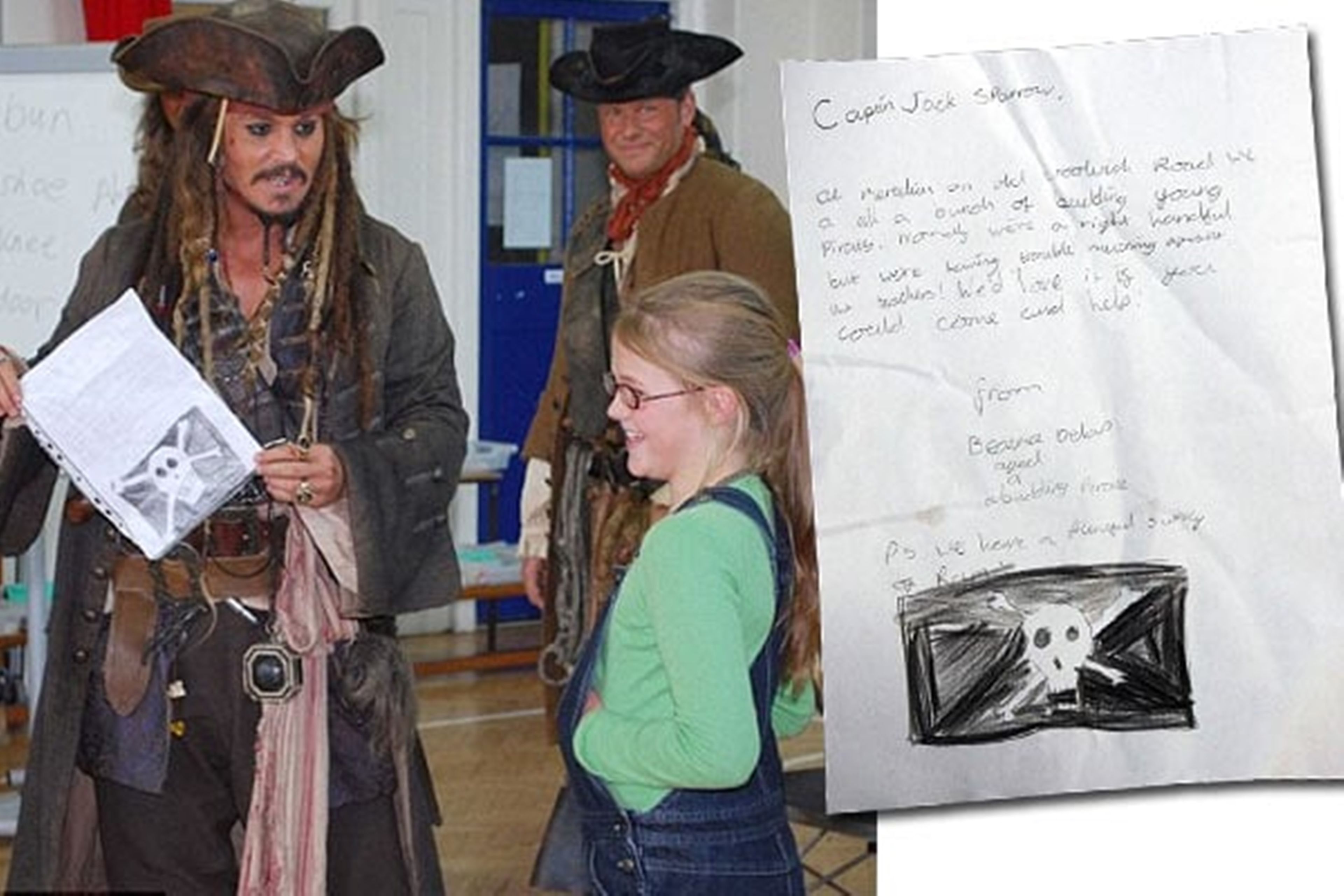 Una niña pidió ayuda a Johnny Depp para organizar un motín en su colegio