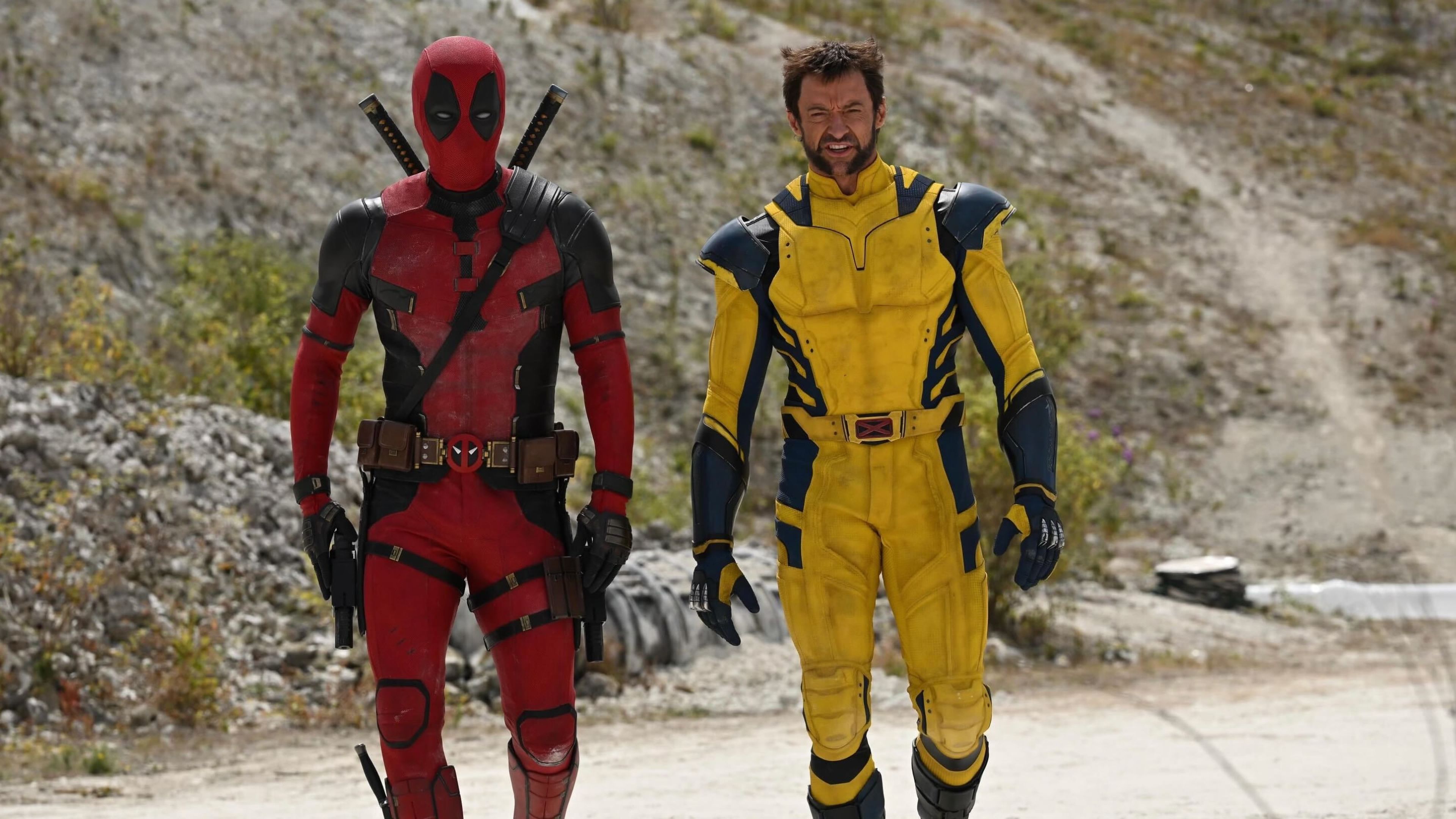 Rodaje de Deadpool 3 - Deadpool (Ryan Reynolds) y Lobezno (Hugh Jackman)