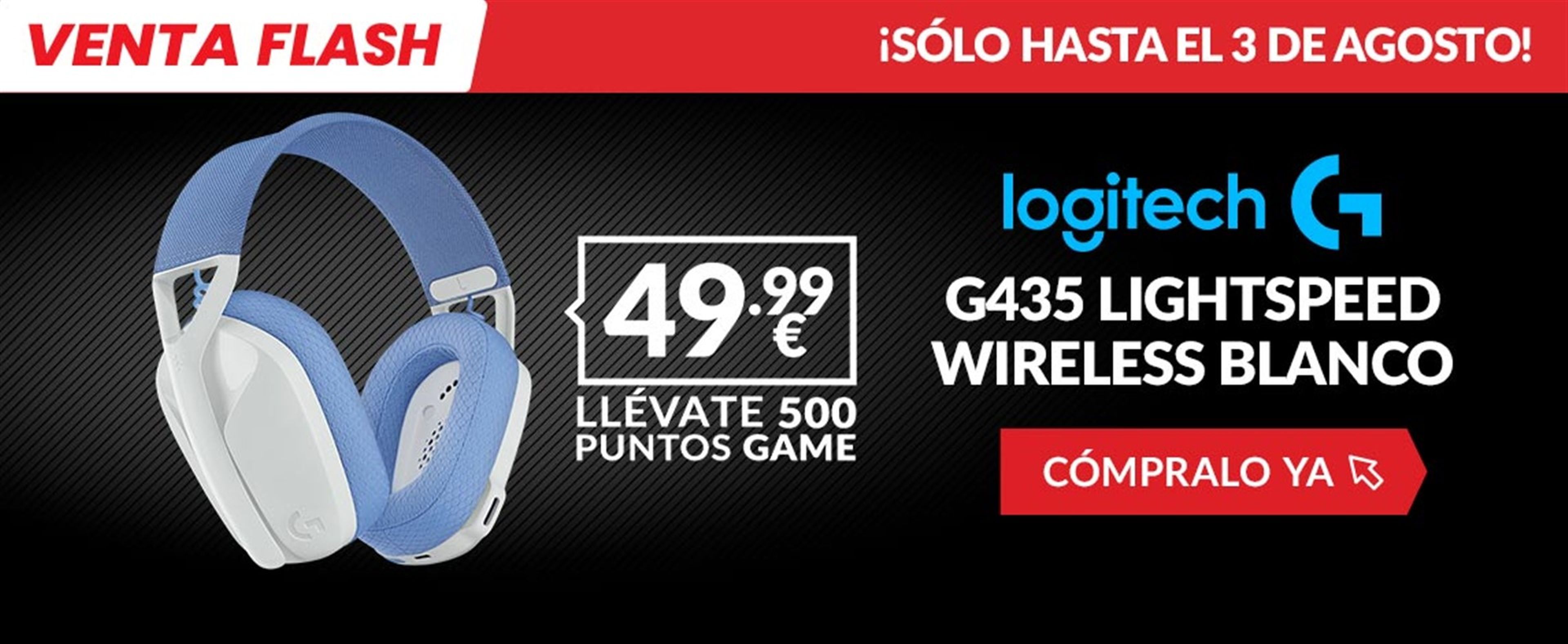 Logitech G435 Auriculares Gaming Inalambricos Lightspeed