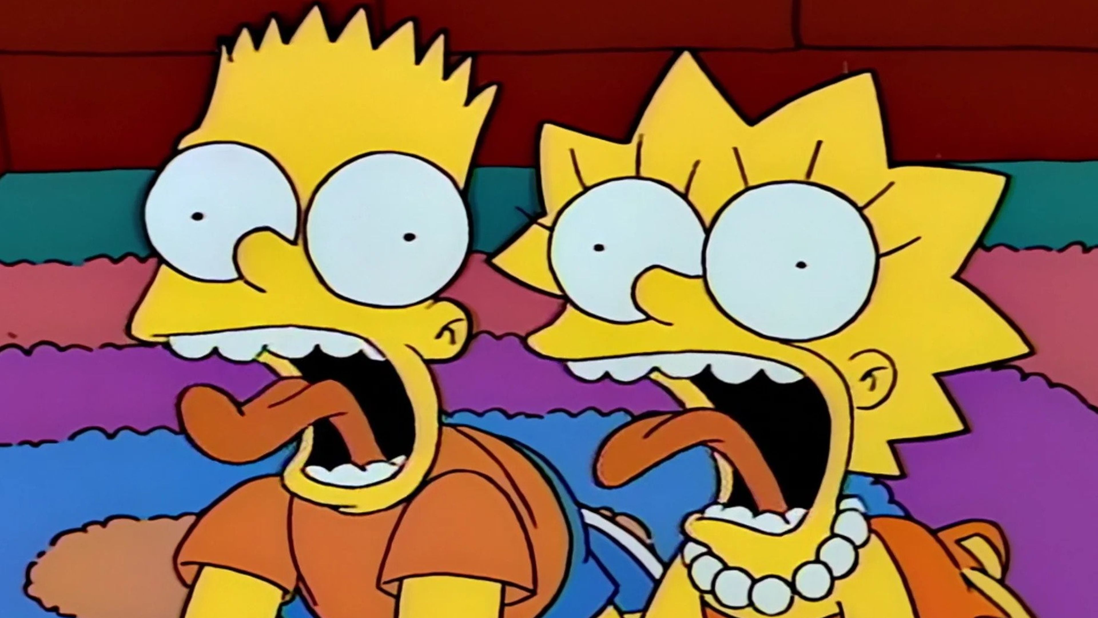 Los Simpson - Bart y Lisa asustados