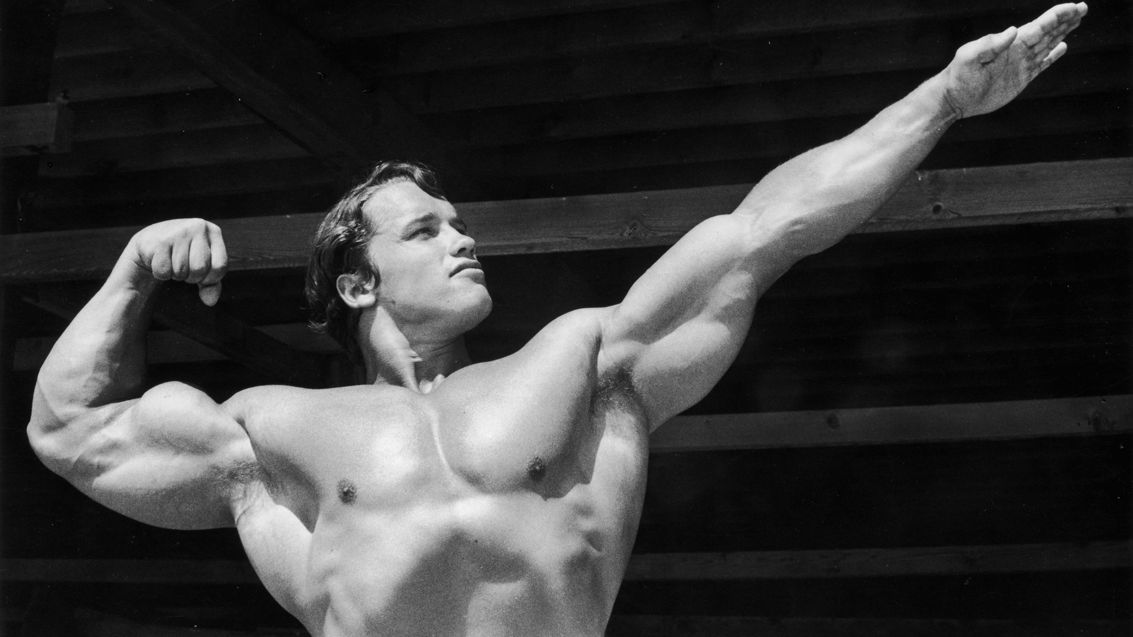Arnold Schwarzenegger durante su época de culturista