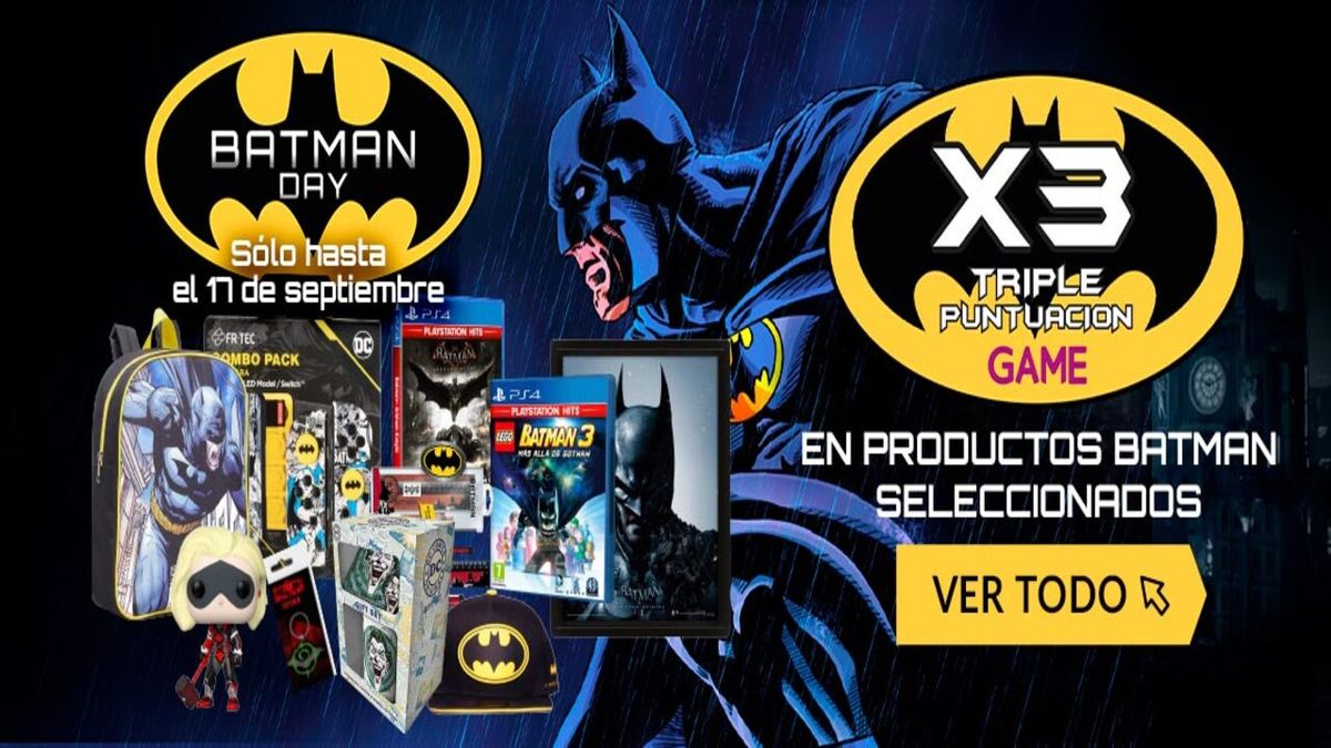 Celebrate Batman Day in GAME stores by getting triple points for a