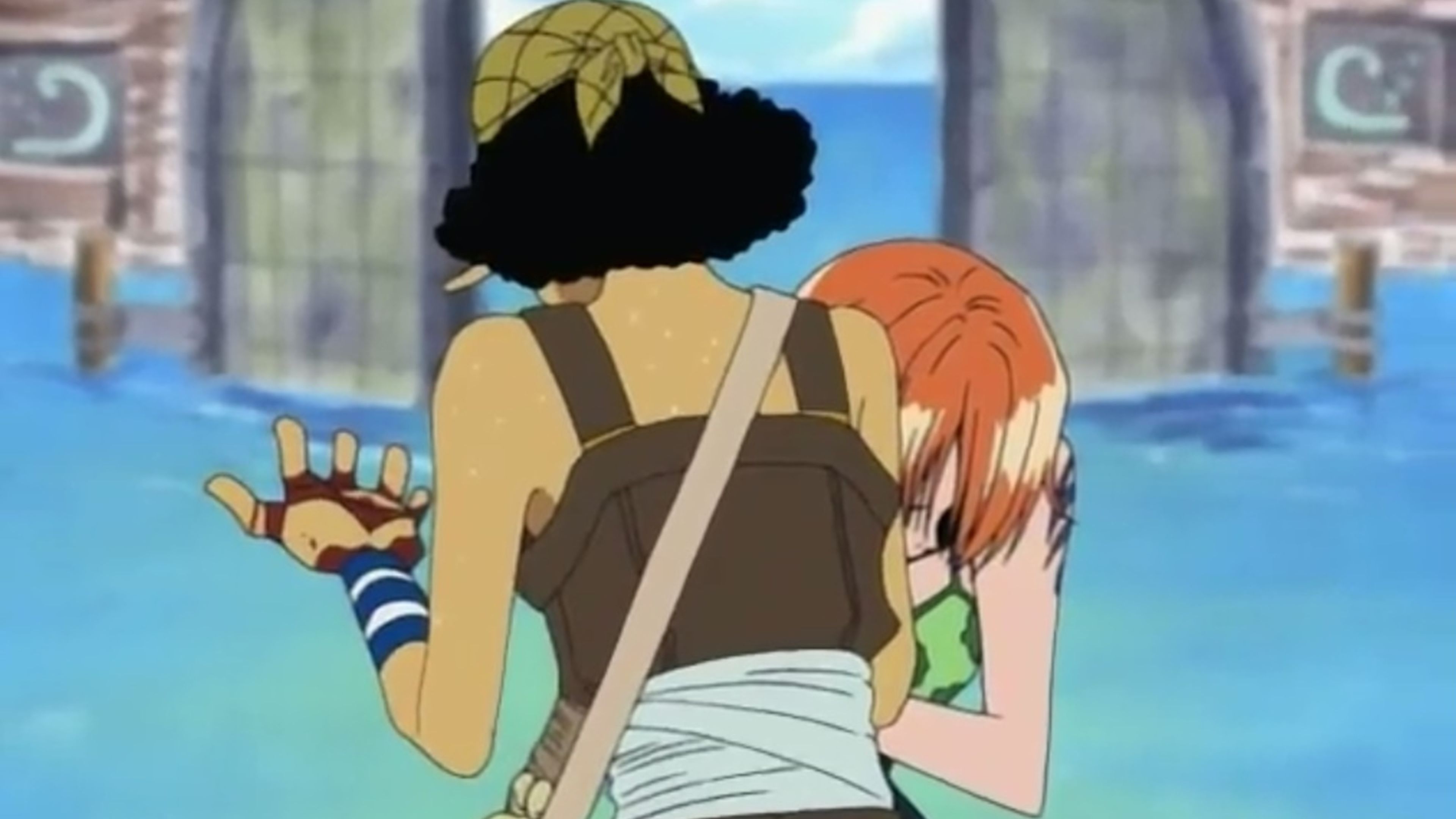 One Piece - Nami "apuñala" a Usopp