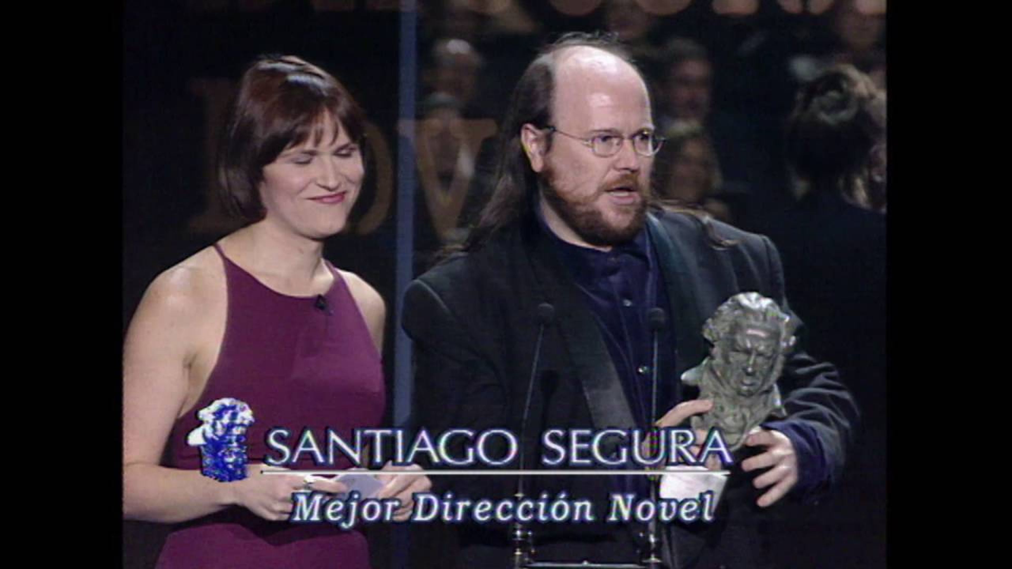 Santiago Segura ganando su tercer Goya