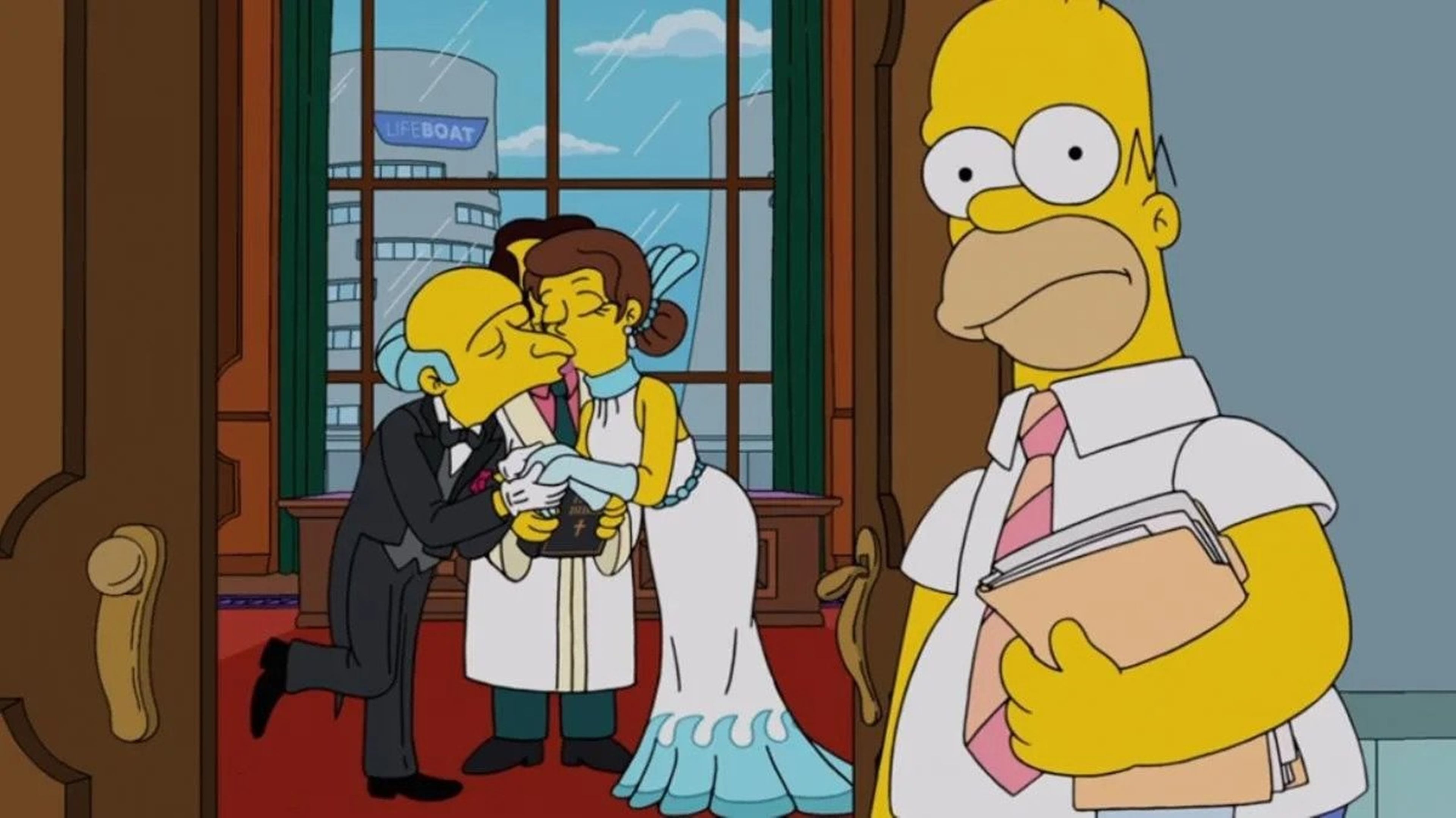 La boda del señor Burns en Los Simpson temporada 35