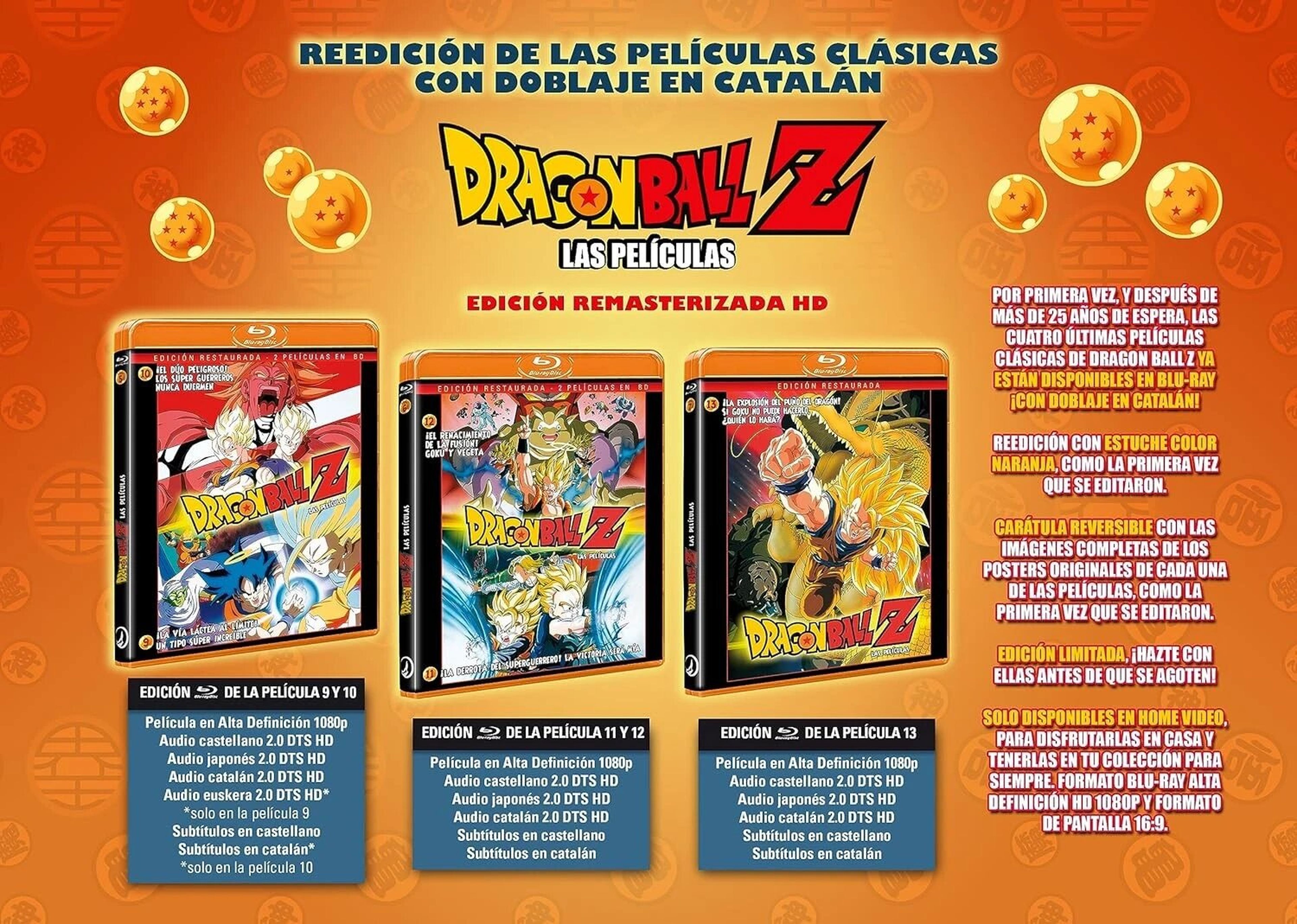 Dragon Ball Z - Llega a España el nuevo máster de Toei Animation para las películas de los años 90. ¡La mejor calidad visual del mundo!