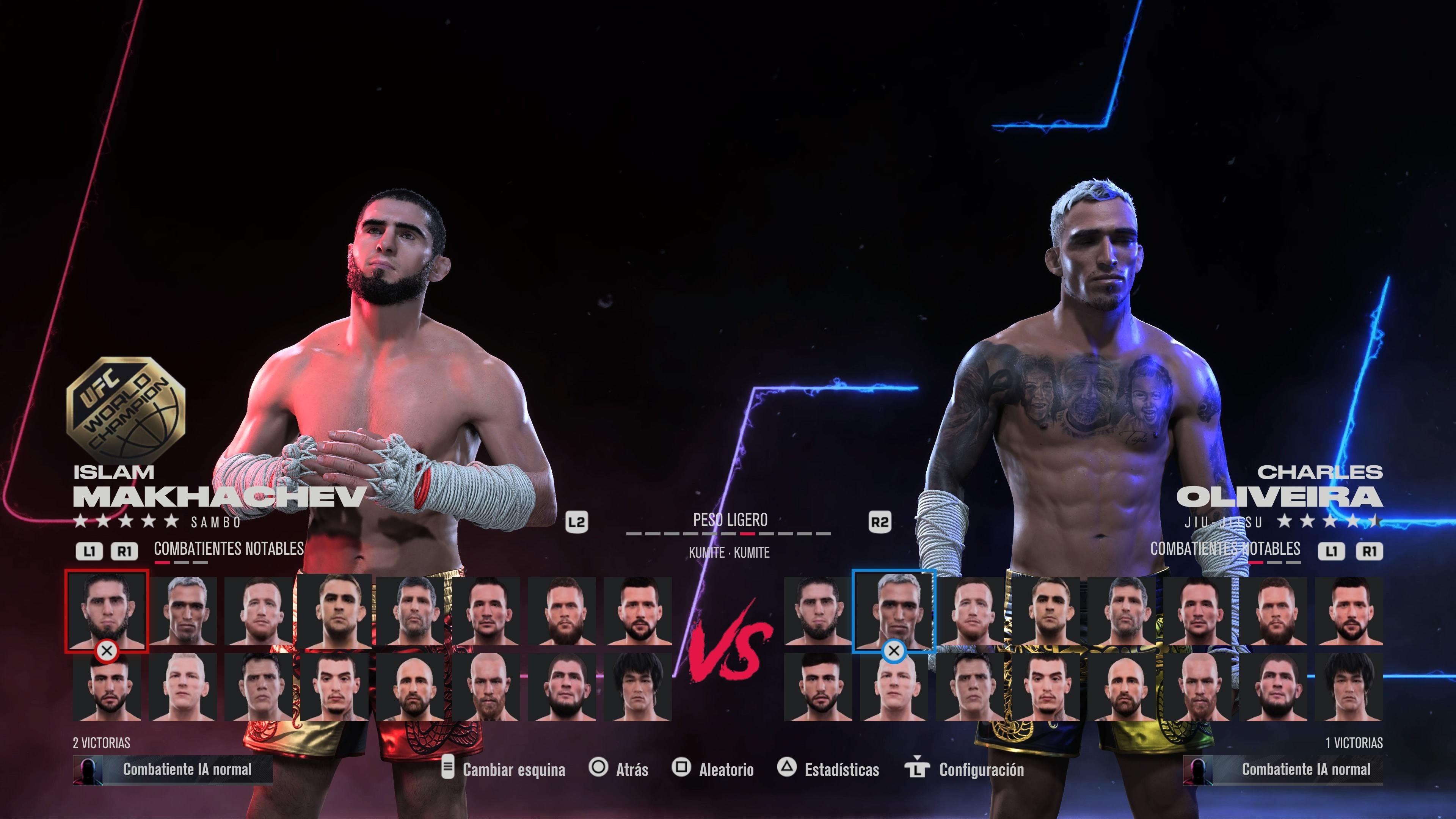 EA Sports UFC 5 plantel de luchadores