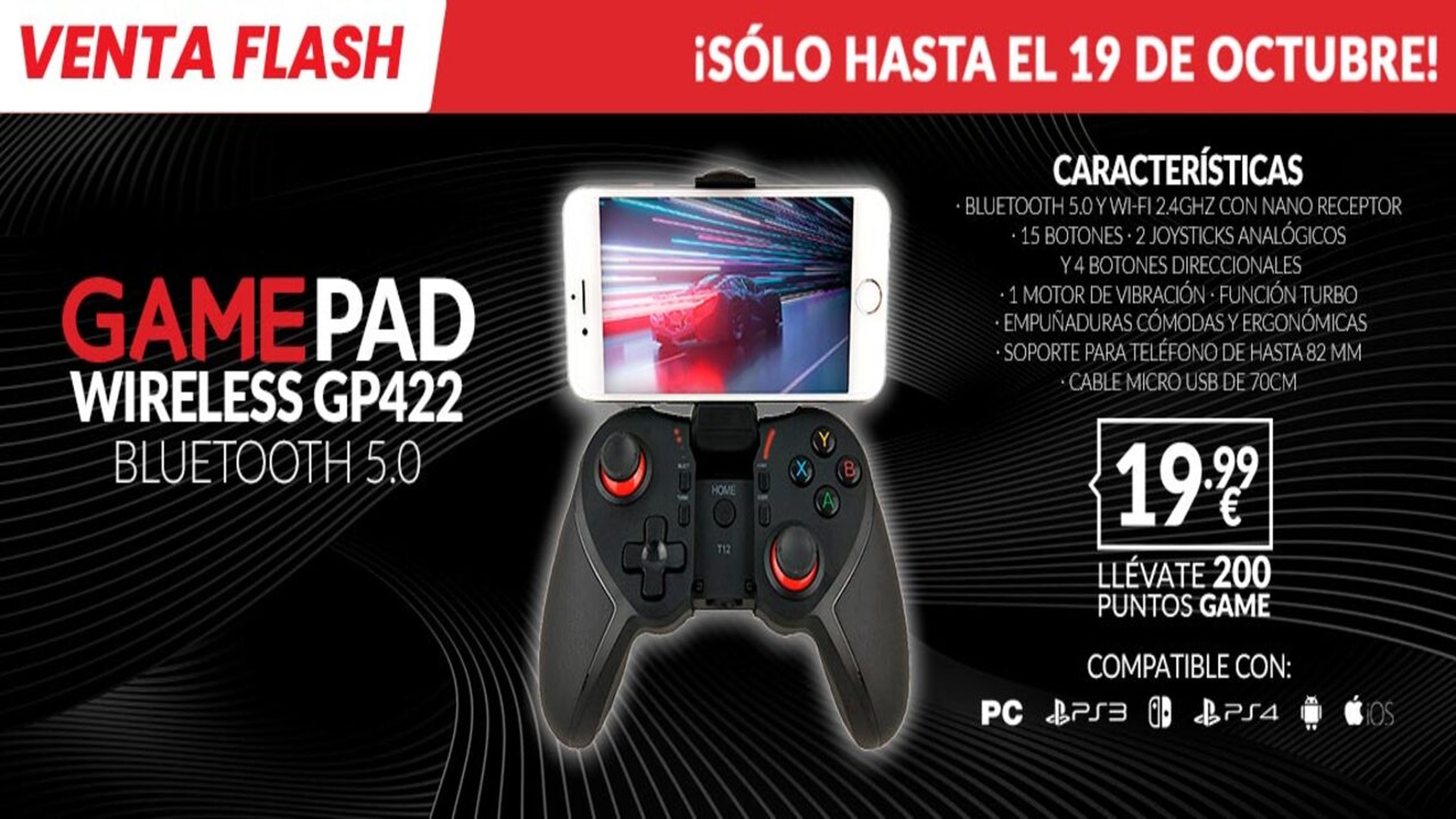 Oferta flash GAME: mando GAME GP422 Wireless por solo 19,99€