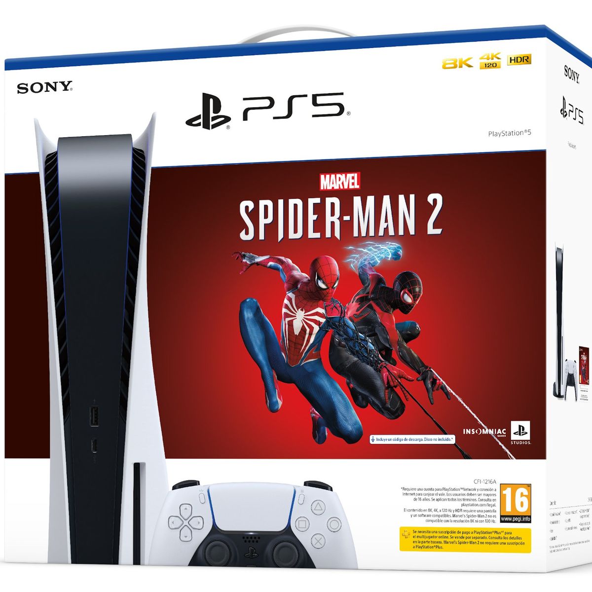 Marvel's Spider-Man 2 revela el tamaño en disco que requerirá en PS5