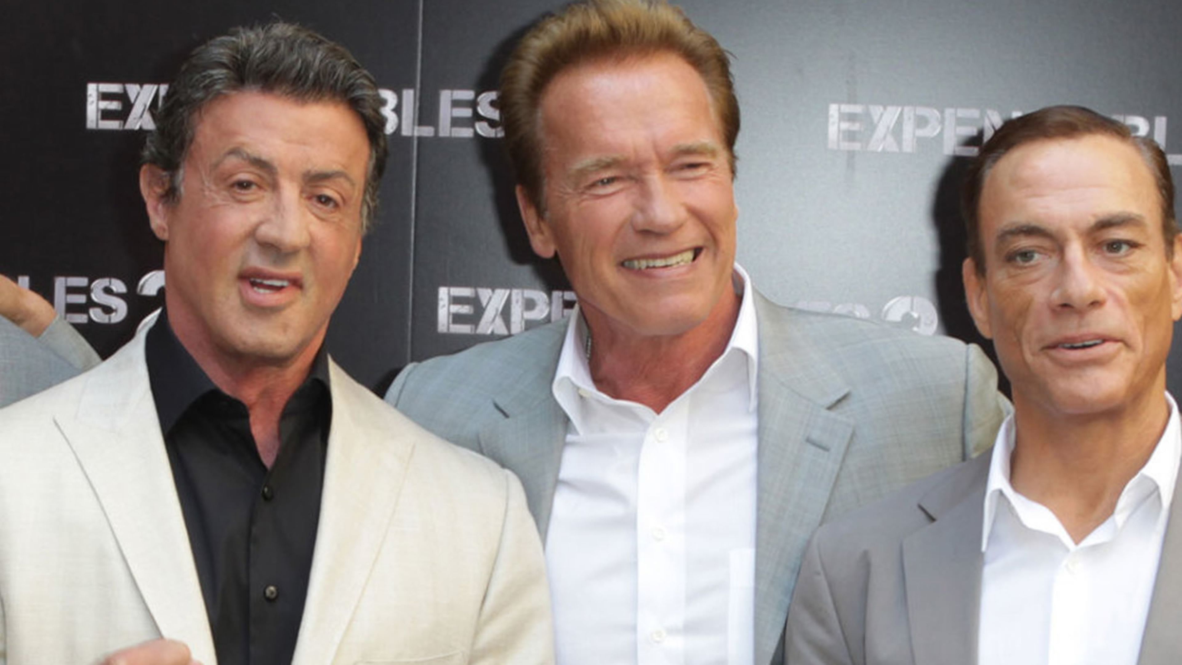 Sylvester Stallone, Arnold Schwaraenegger y Jean-Claude Van Damme