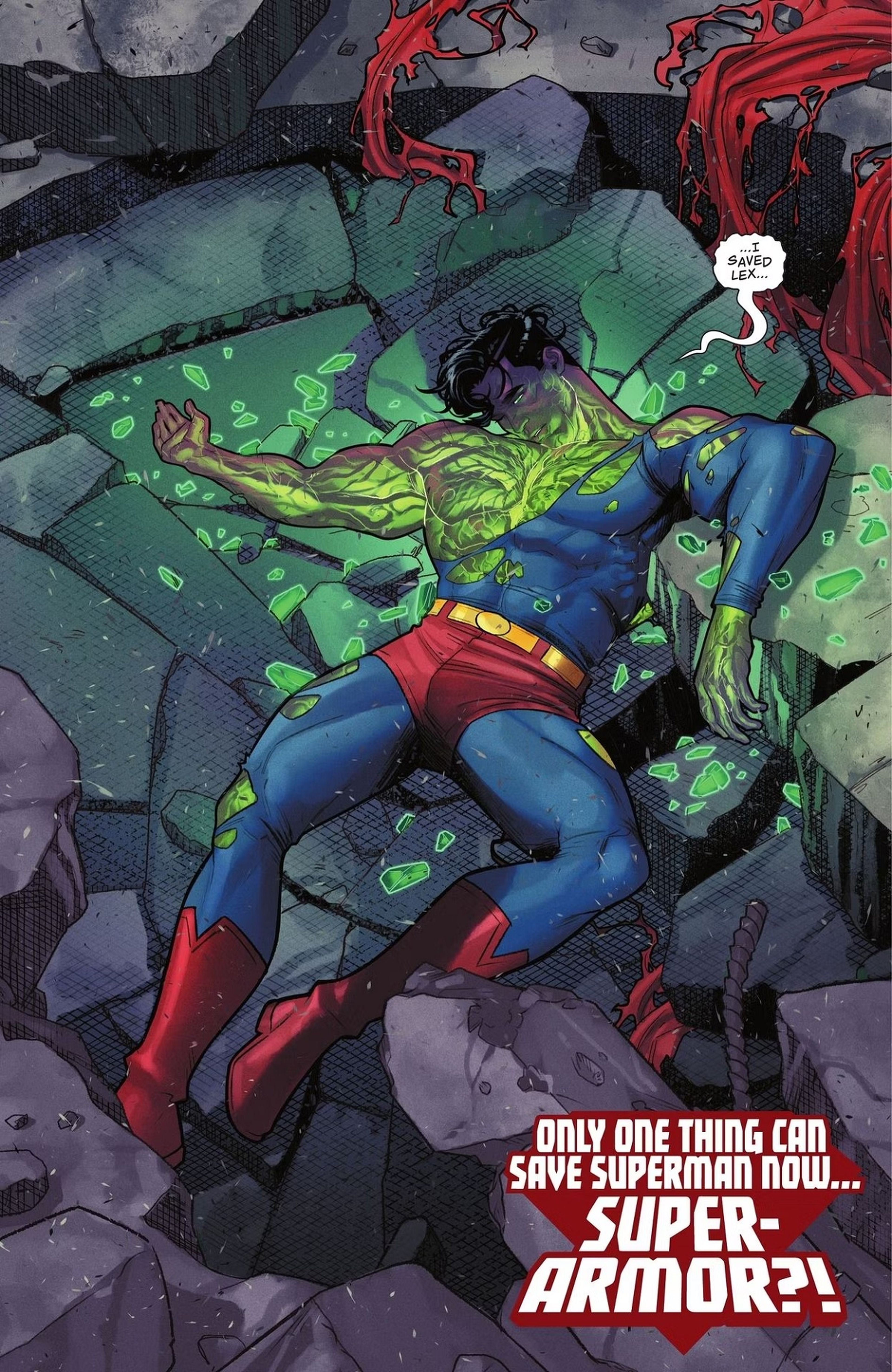 La muerte de Superman con kryptonita