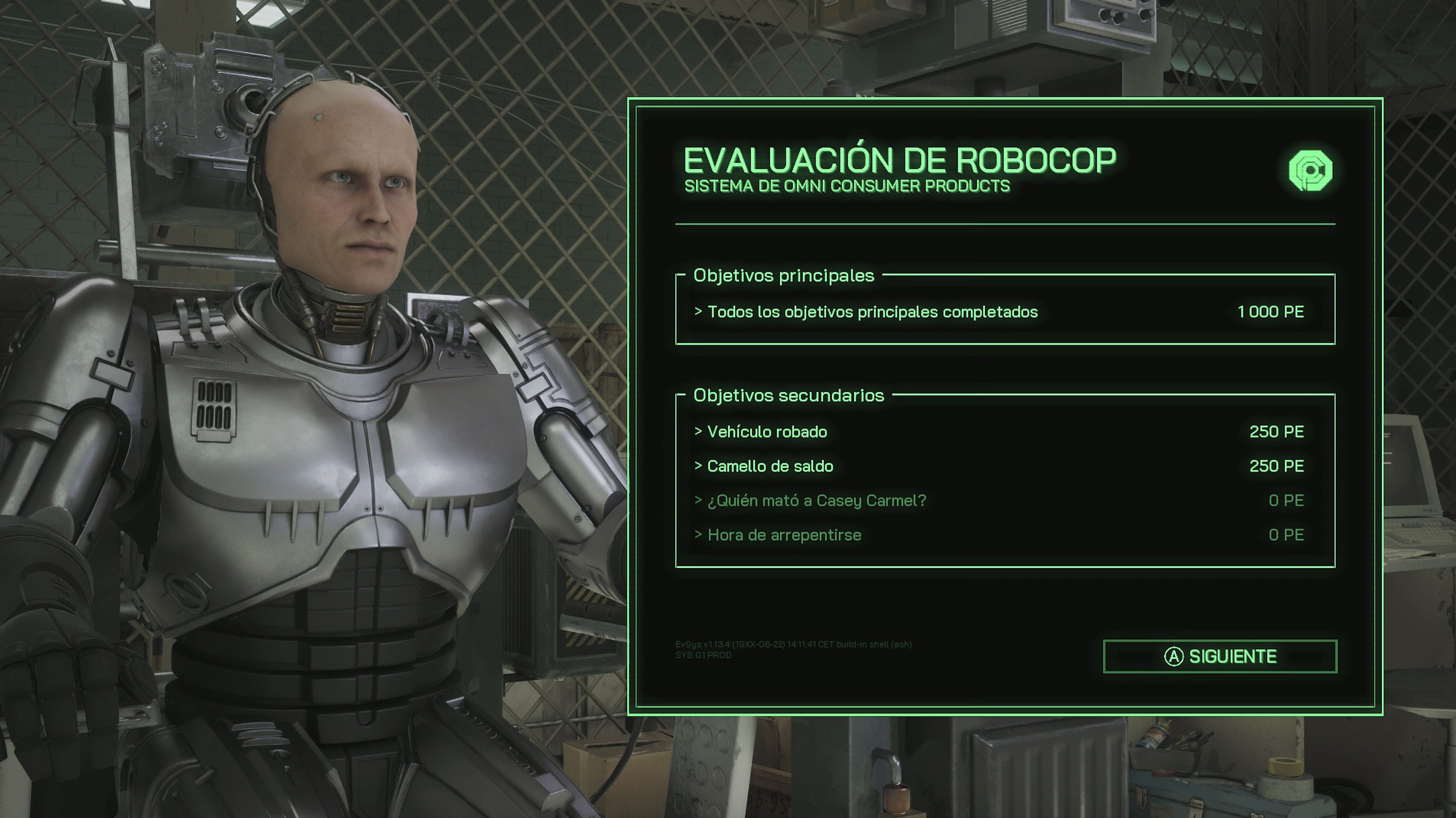 Cuánto ocupan las distintas versiones de Robocop: Rogue City en PS5?