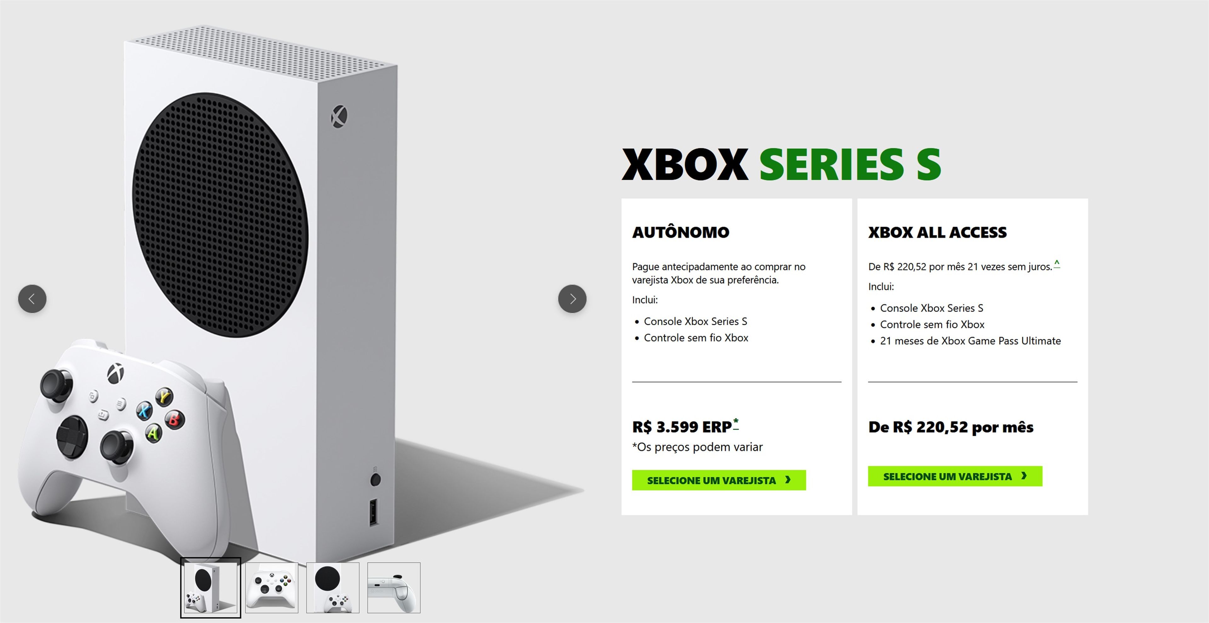 Aumento de precio de Xbox Series S en Brasil