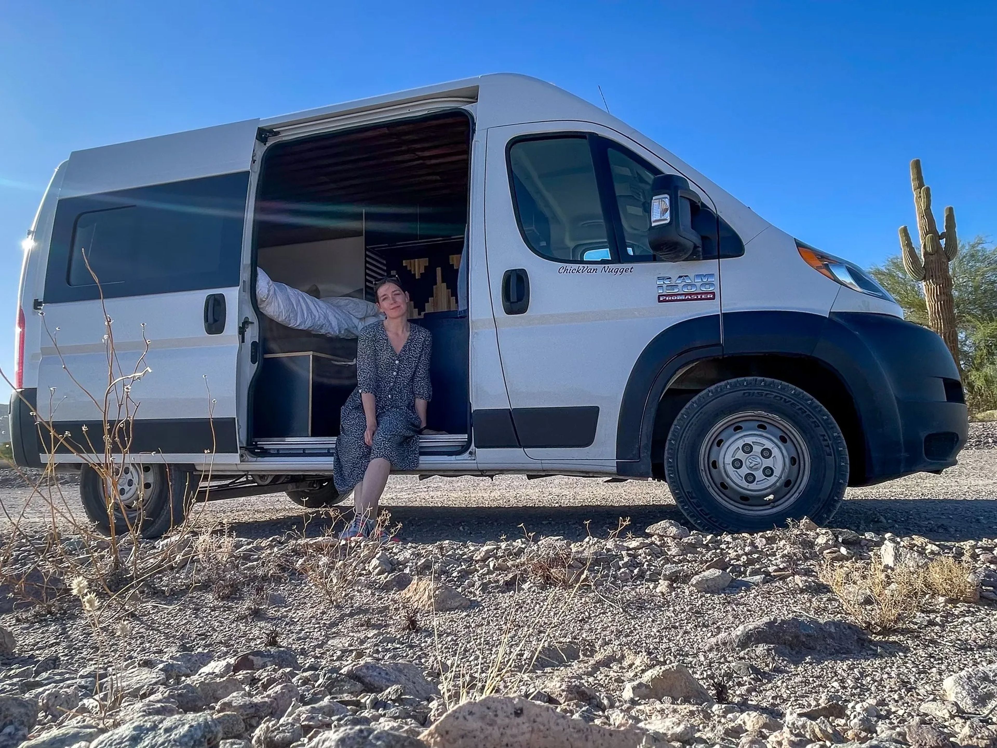 Business Insider's author outside the van she rented for two weeks.