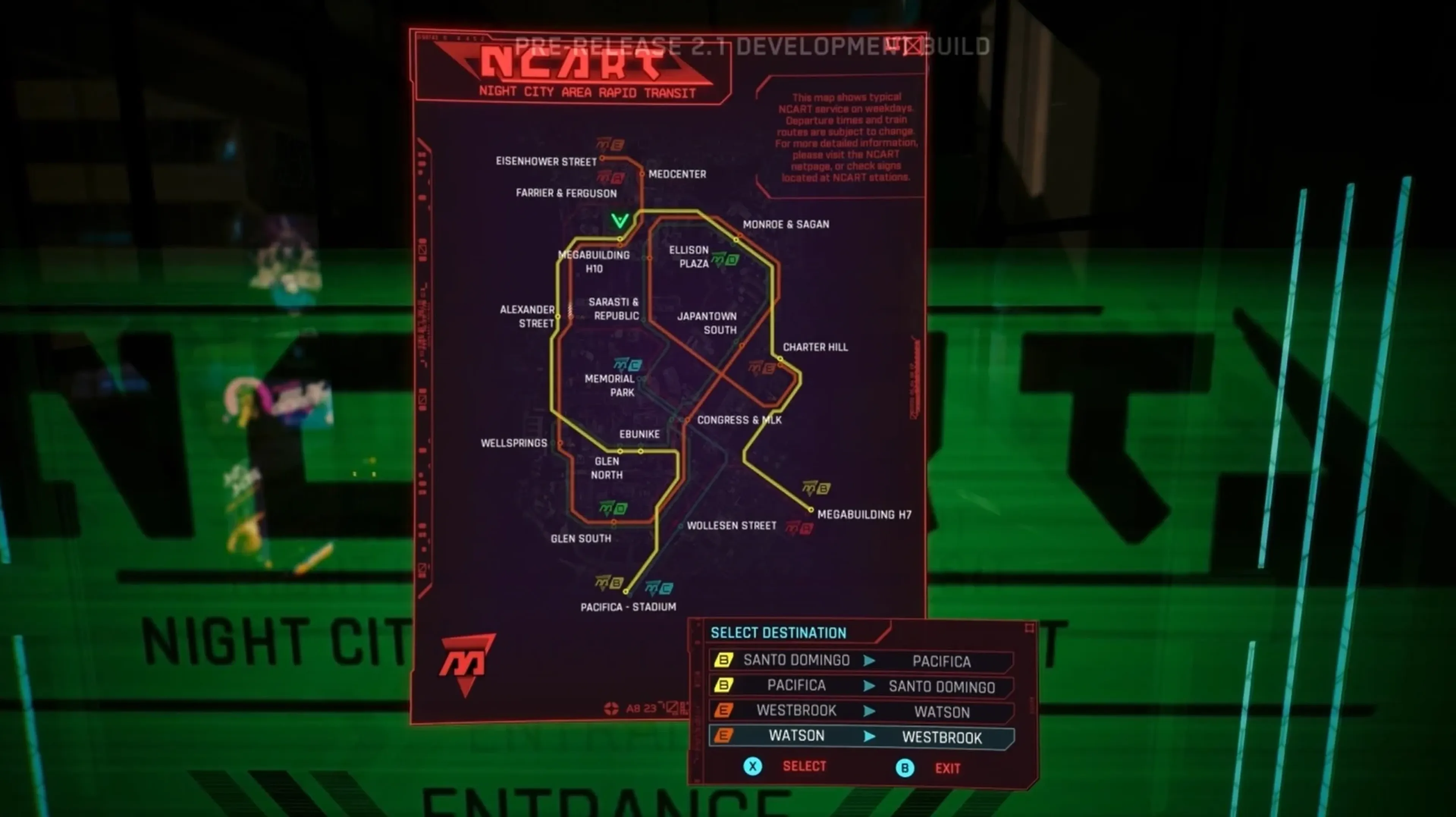 Cyberpunk 2077 metro