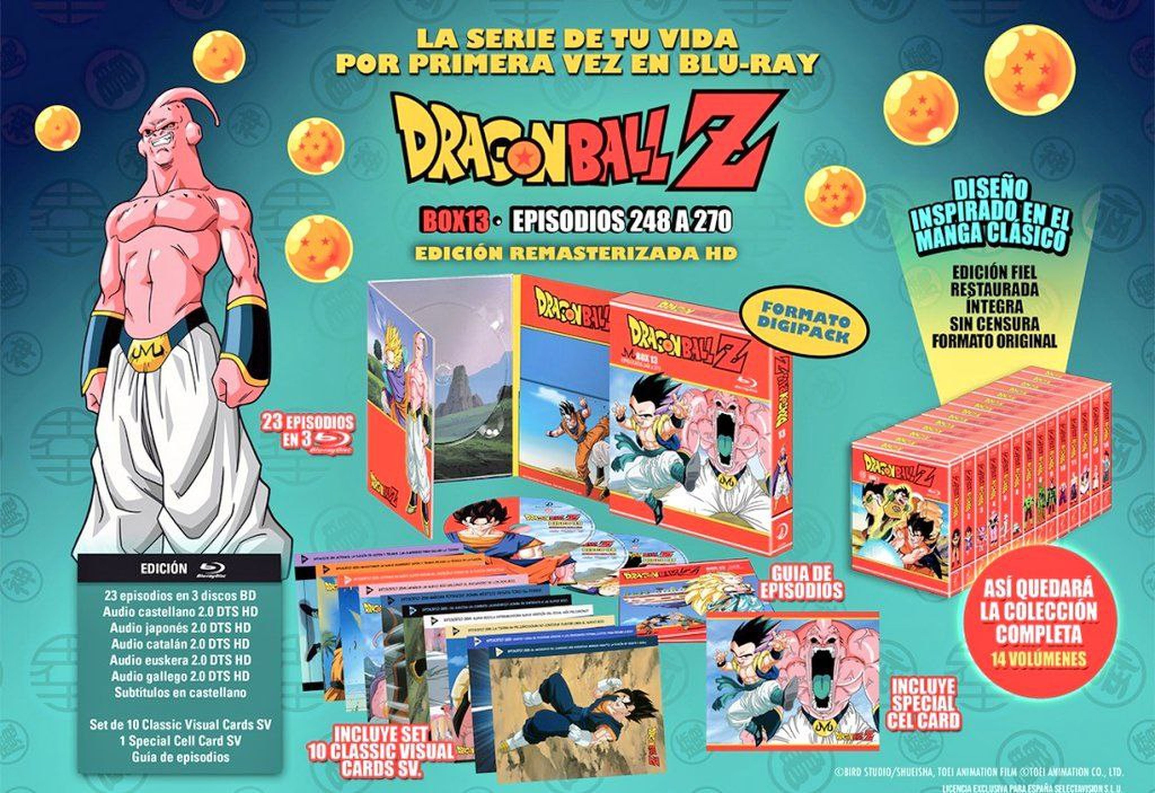 Dragon Ball Z - Portada y fecha de lanzamiento del Box 13 de la serie en Blu-ray. ¡Gotenks y Vegetto en HD!